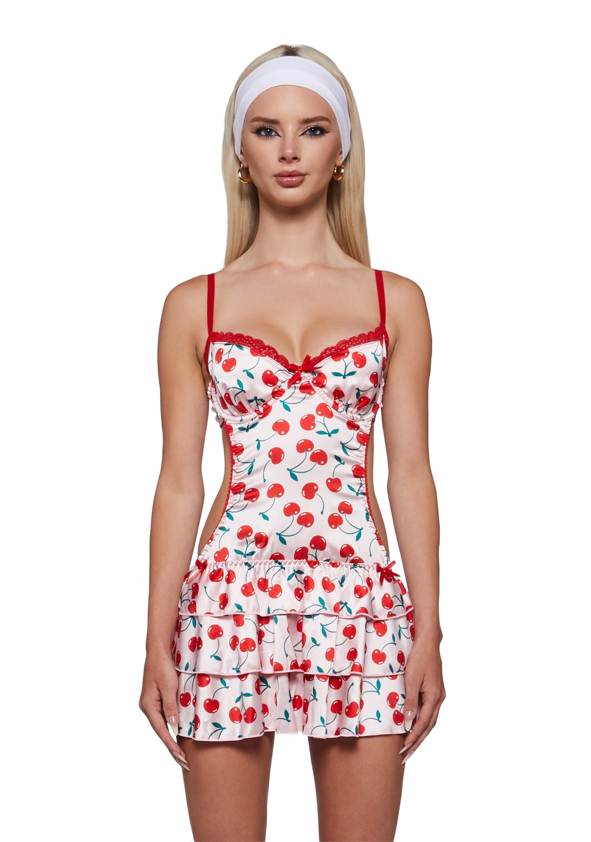 Like Cherry Pie Lingerie Mini Dress