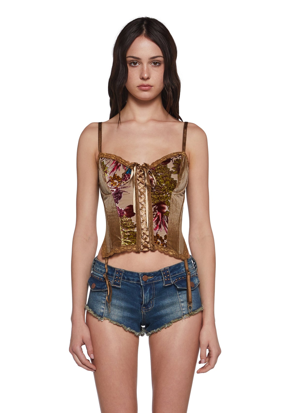 Soulful Sunshine Corset Top - Brown