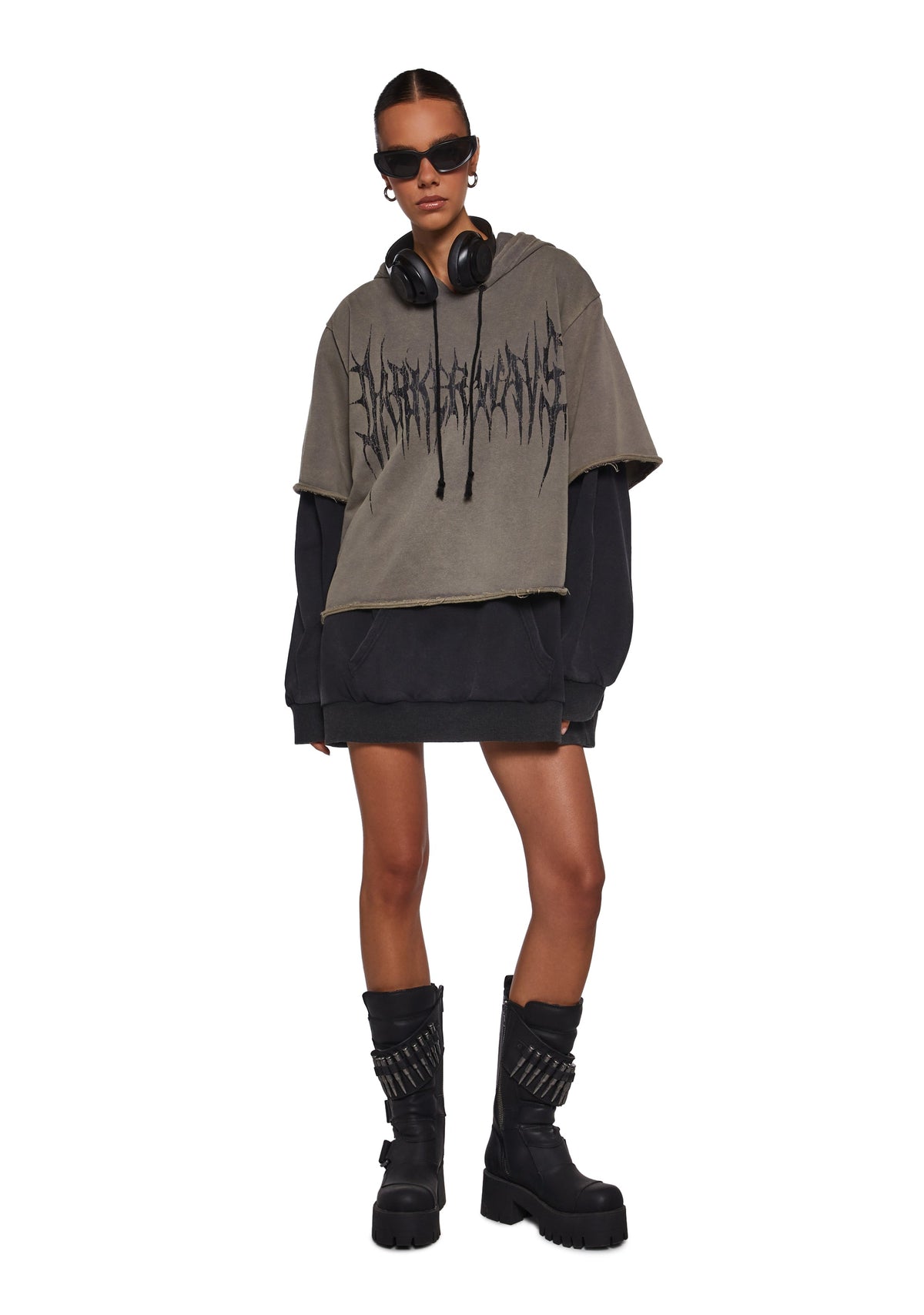 Warp Layered Pullover Hoodie