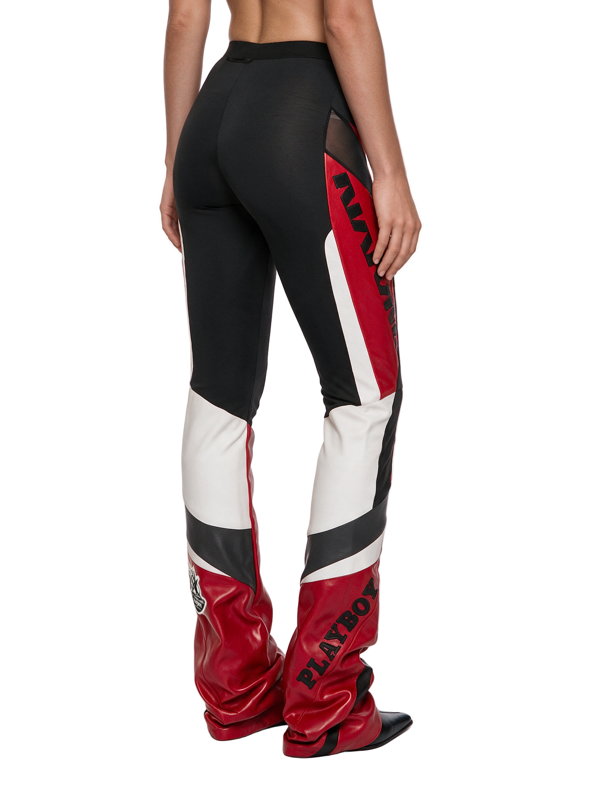 Playboy Moto Mesh Pants - Red
