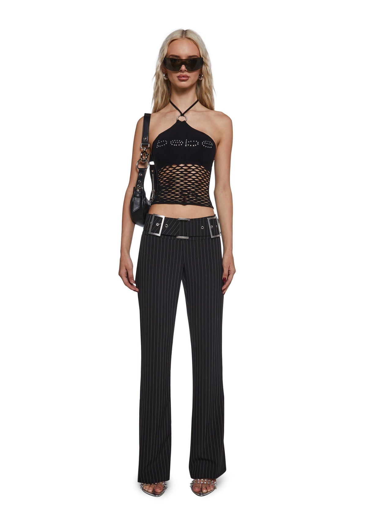 Pinstripe Low Rise Slacks