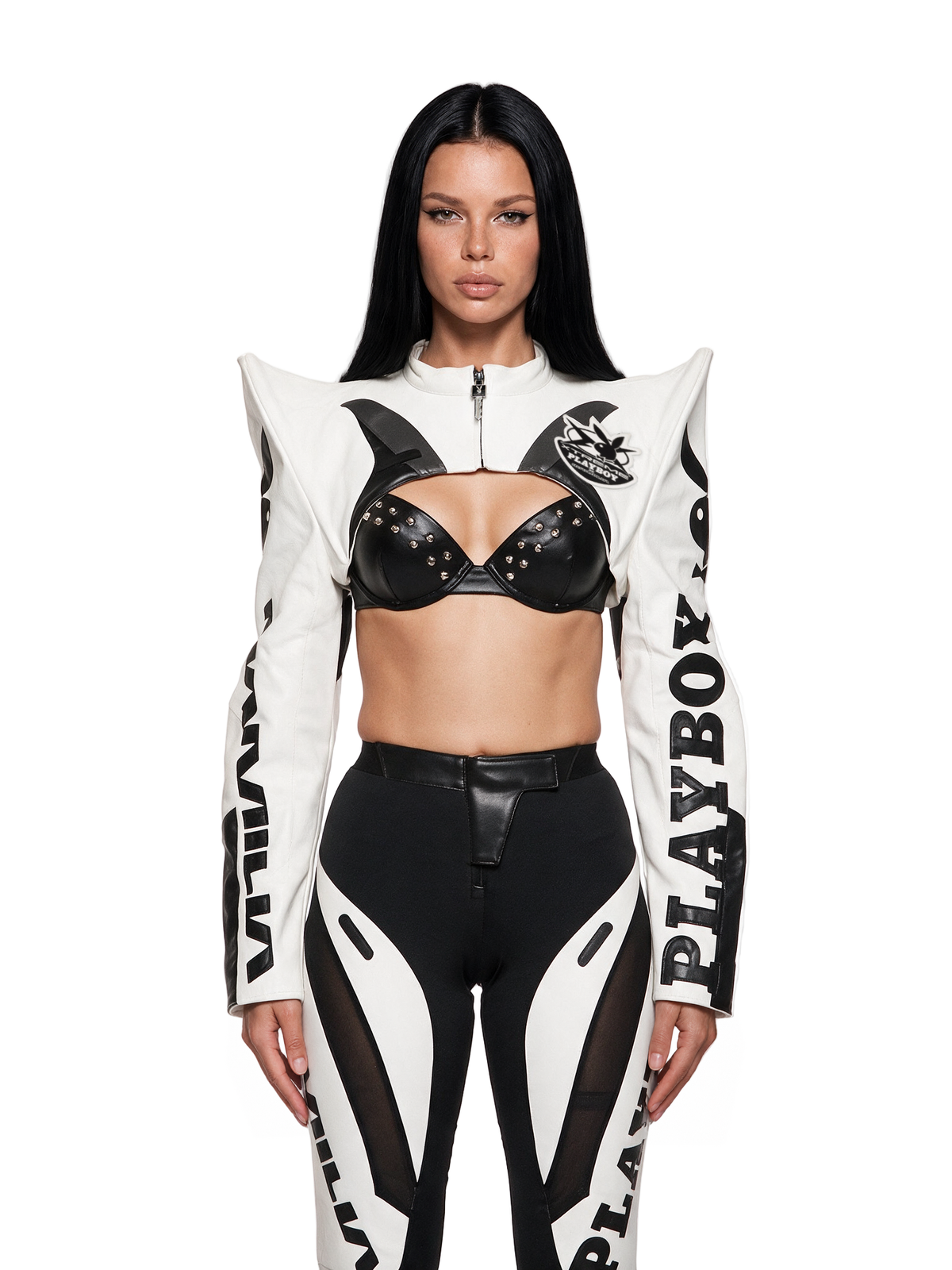 Playboy Spike Shoulder Bolero - White