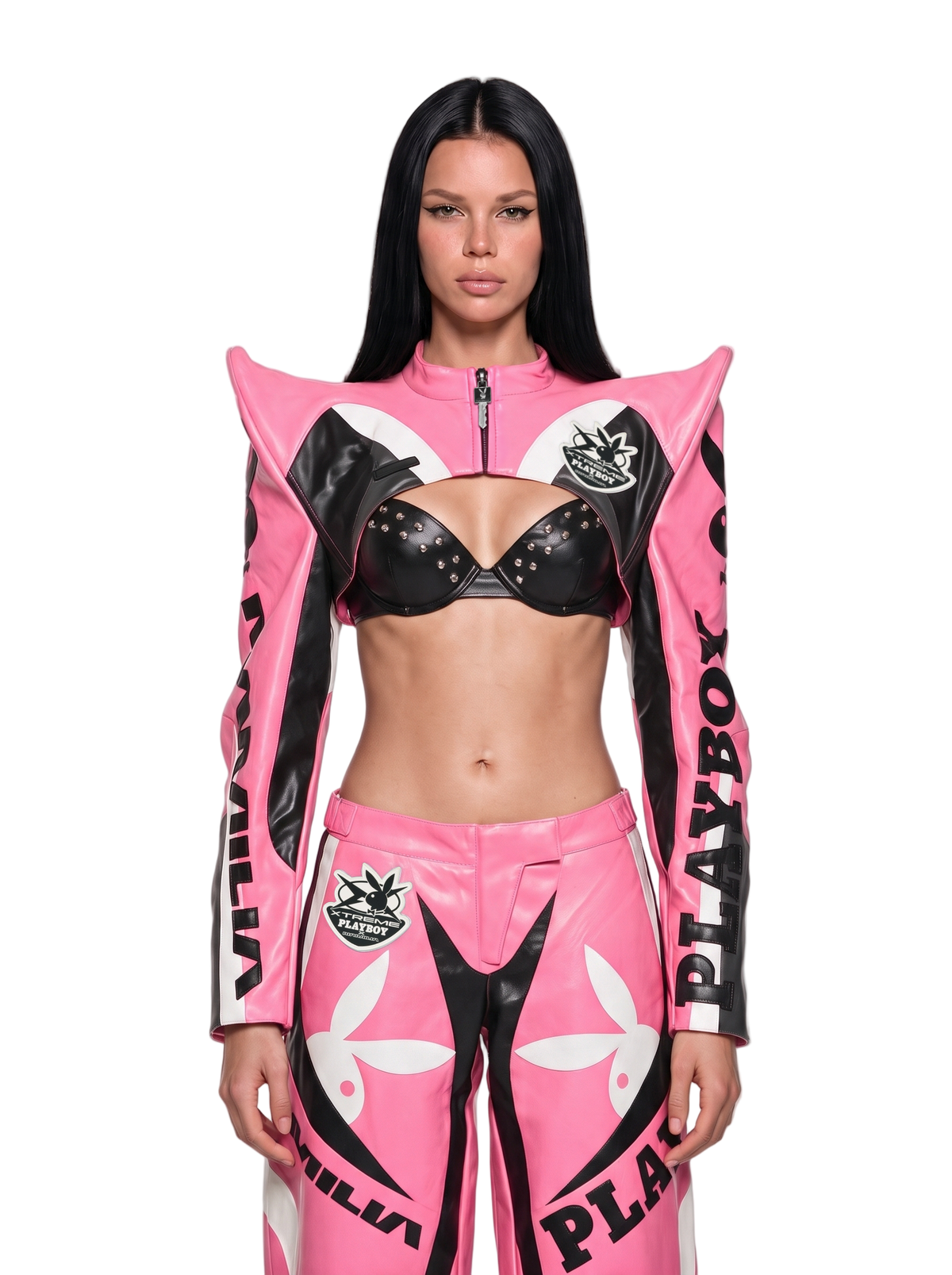 Playboy Spike Shoulder Bolero - Pink