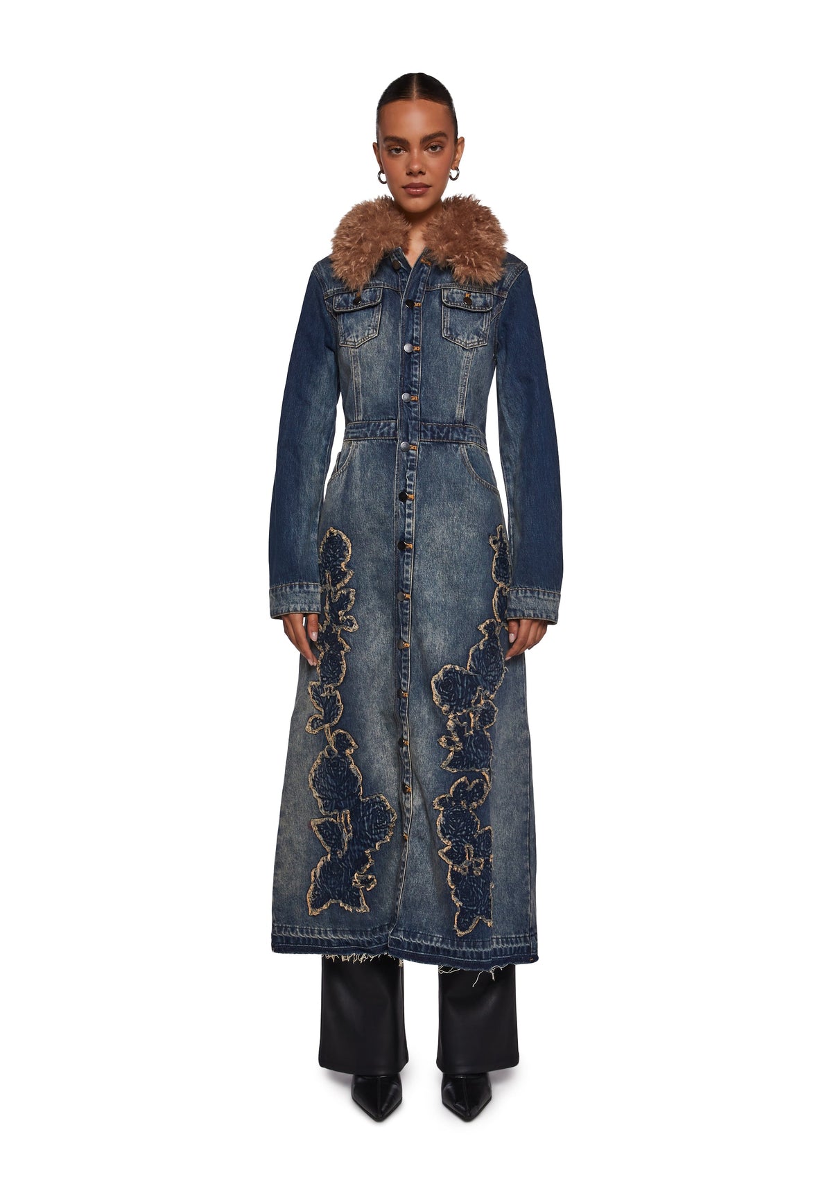 Kings Road Denim Maxi Coat