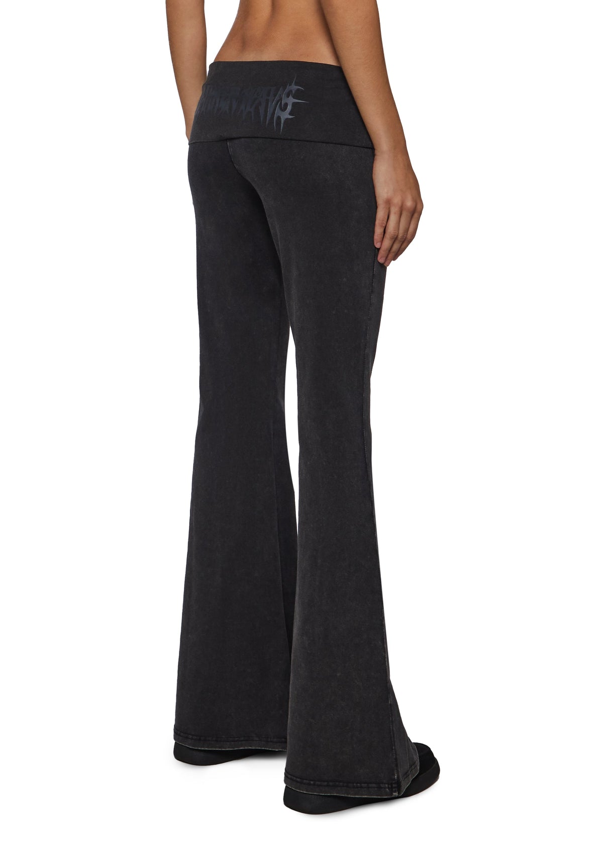 Reloop Studded Fold Over Flare Yoga Pants