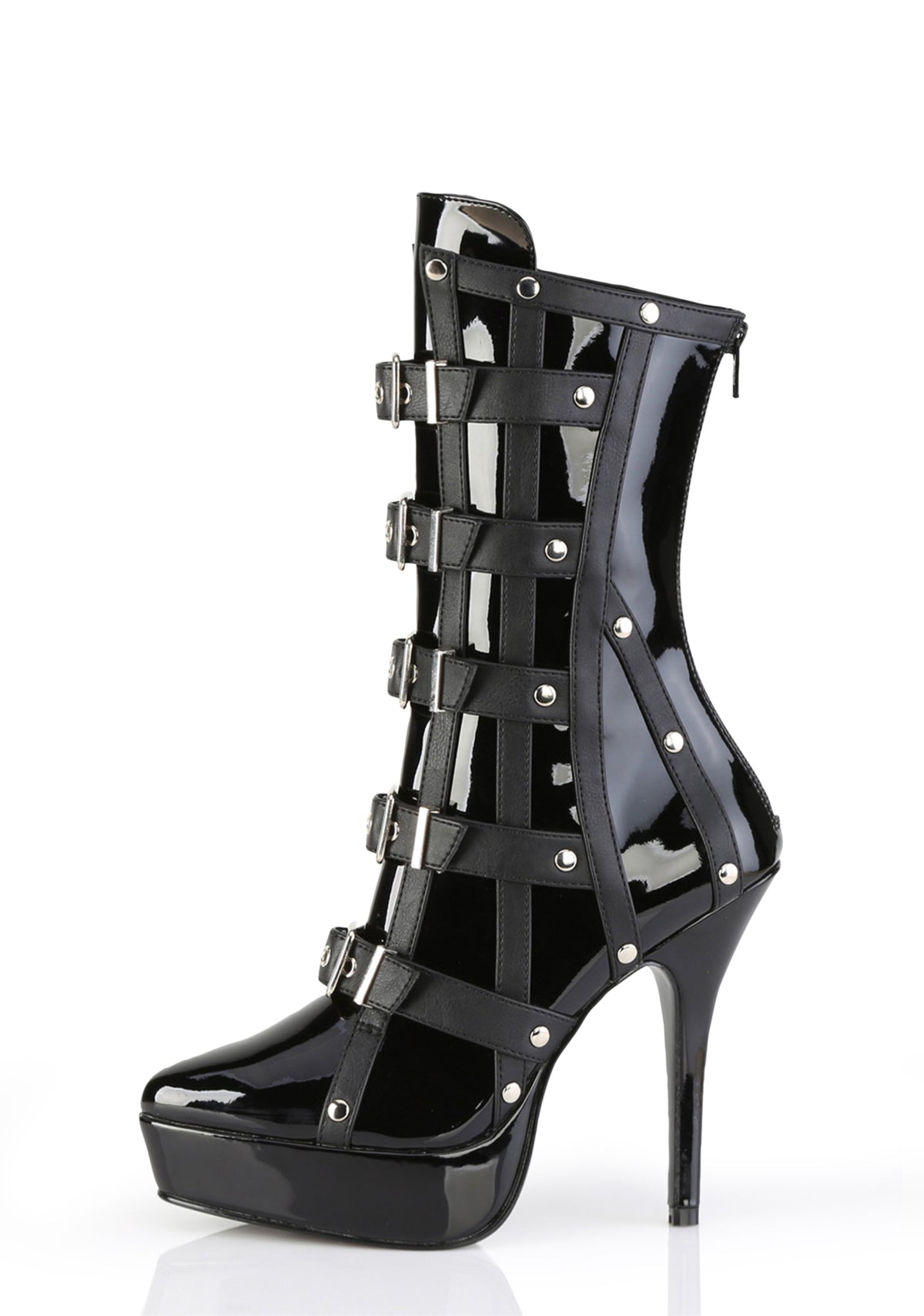 Indulge-1038 Platform Ankle Boots-Black