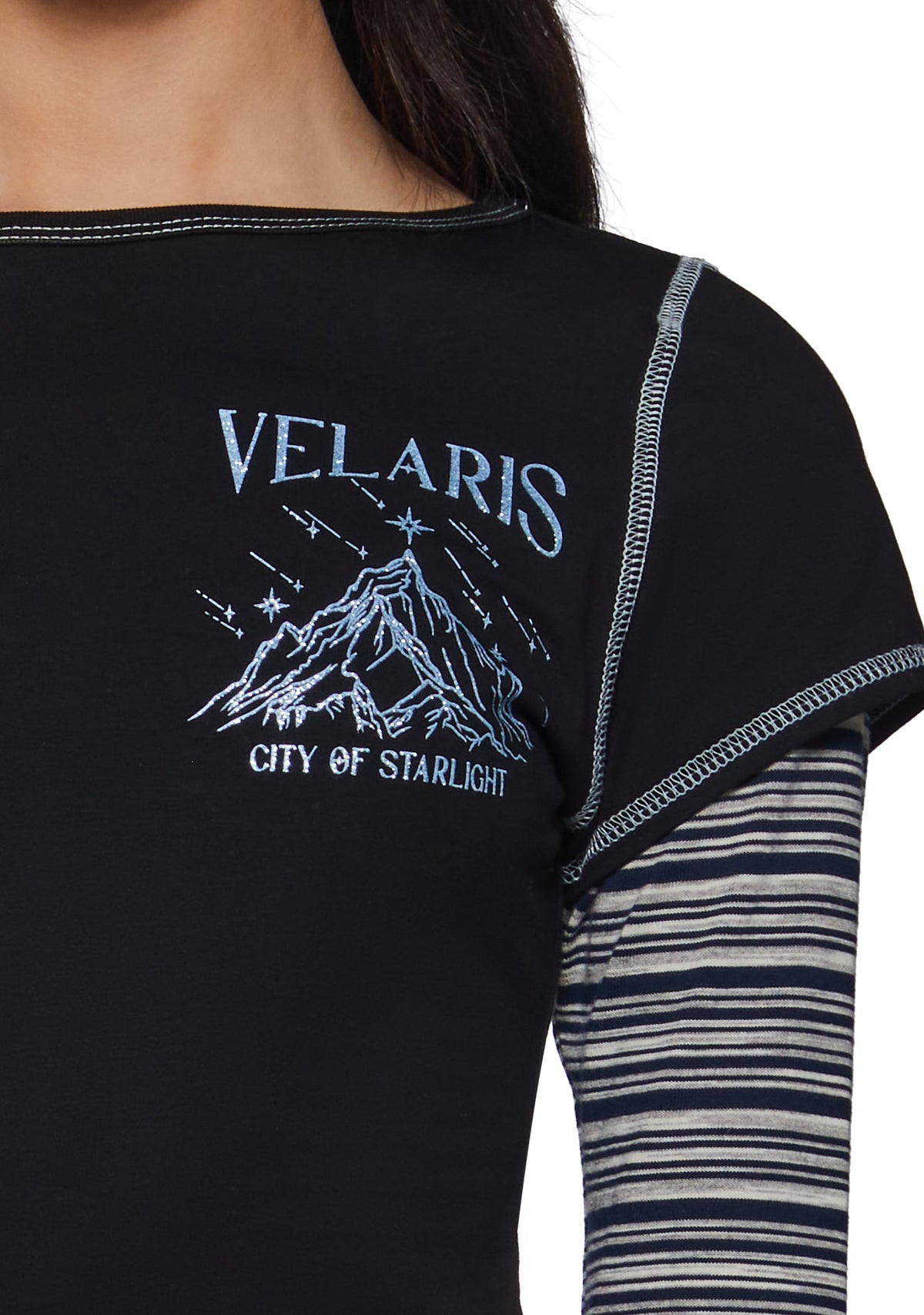 Illyrian™ Bat Boy Twofer Long Sleeve tee