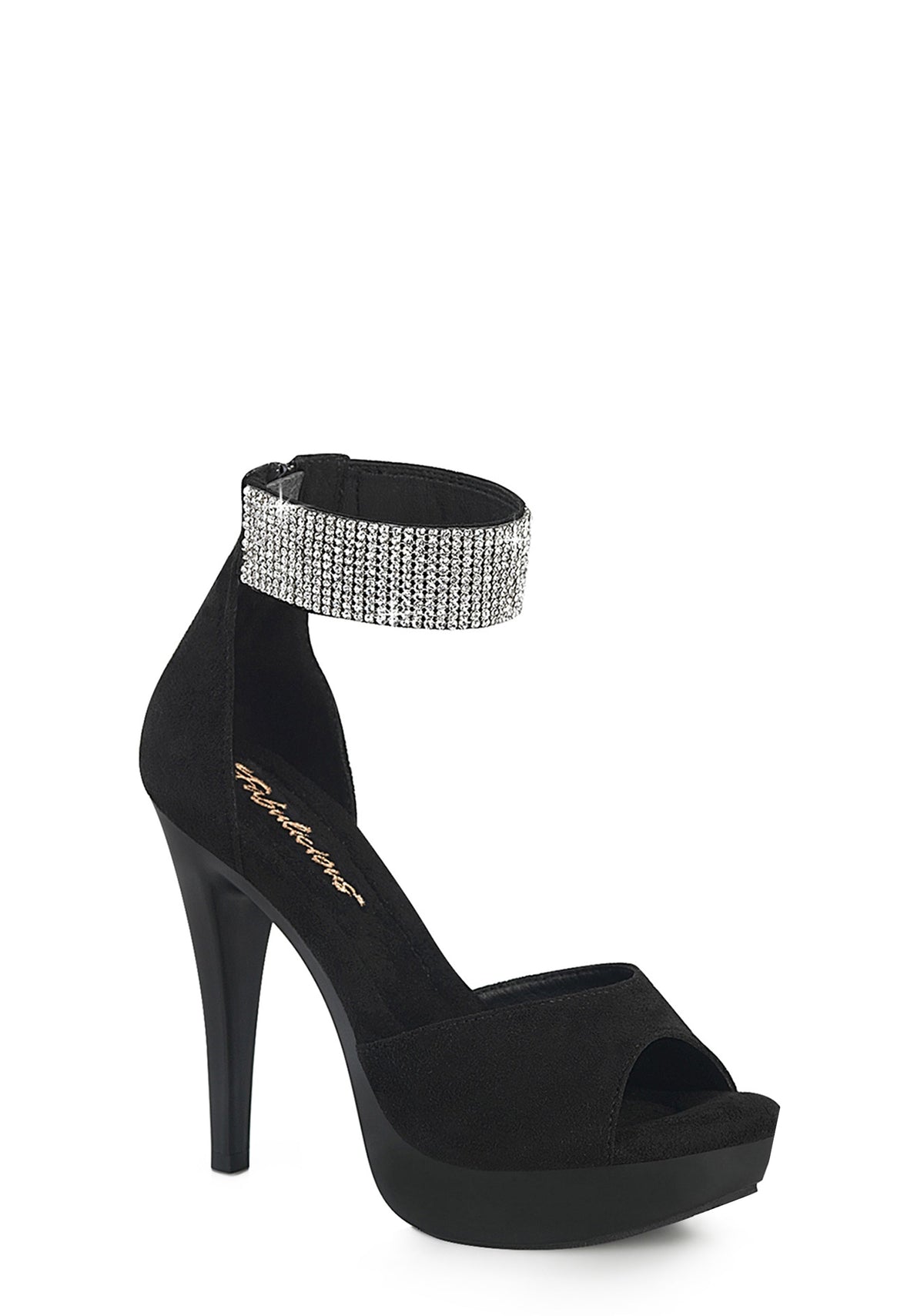 Cocktail-525 Rhinestone Ankle Strap Platform Heels