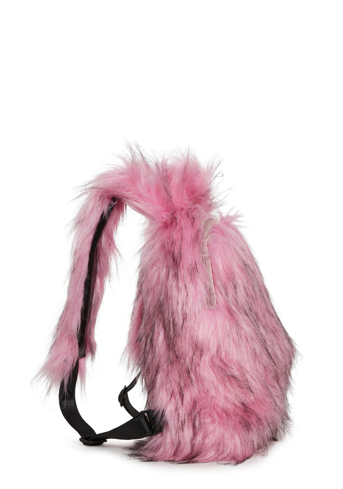 Rosy Roam Faux Fur Backpack - Pink