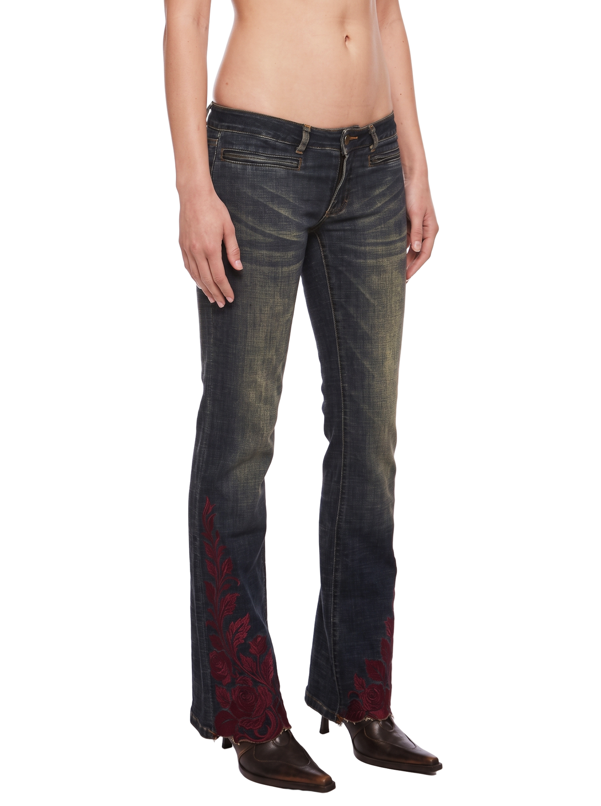 Dahlia Lace Embroidered Bootcut Jeans