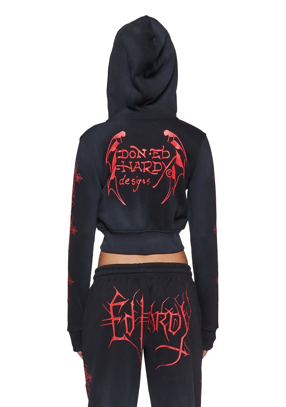 Crosses Zip Front Hoodie