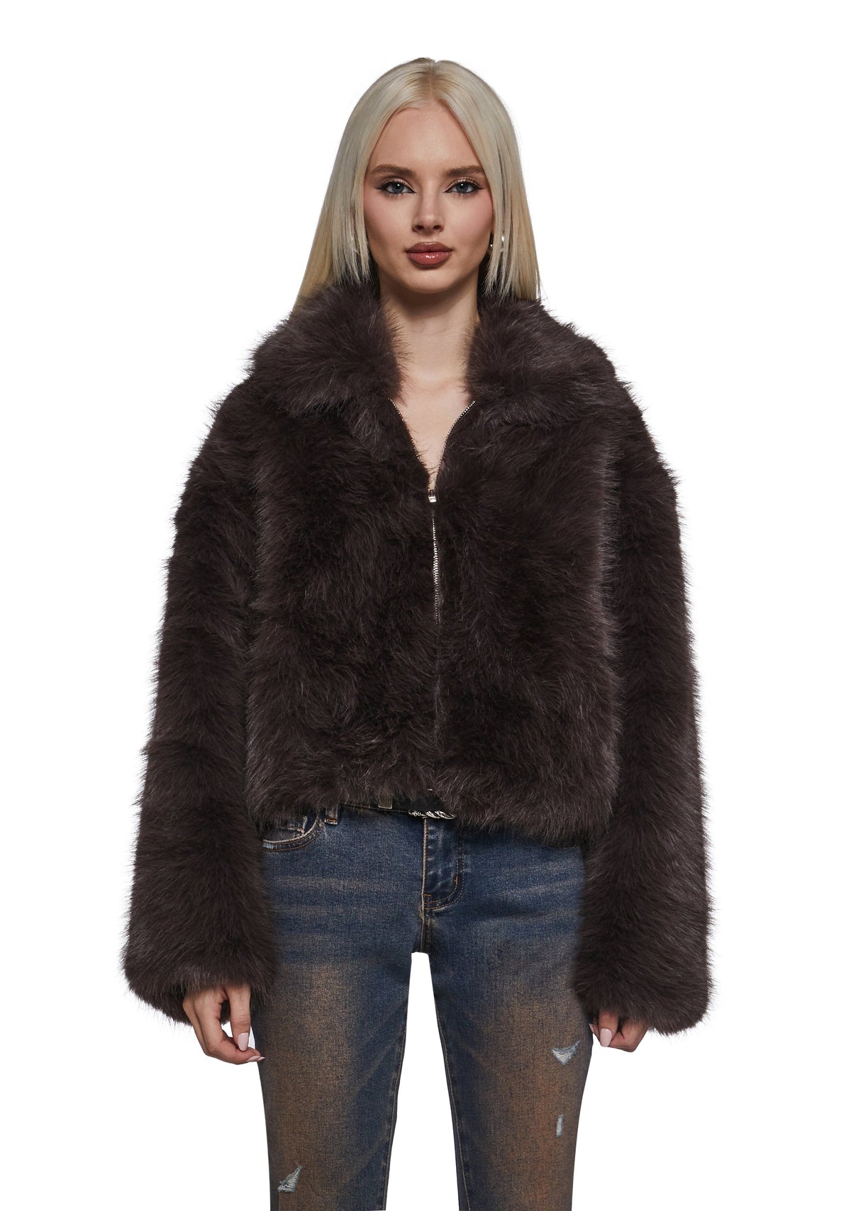 Cancelled List Faux Fur Coat