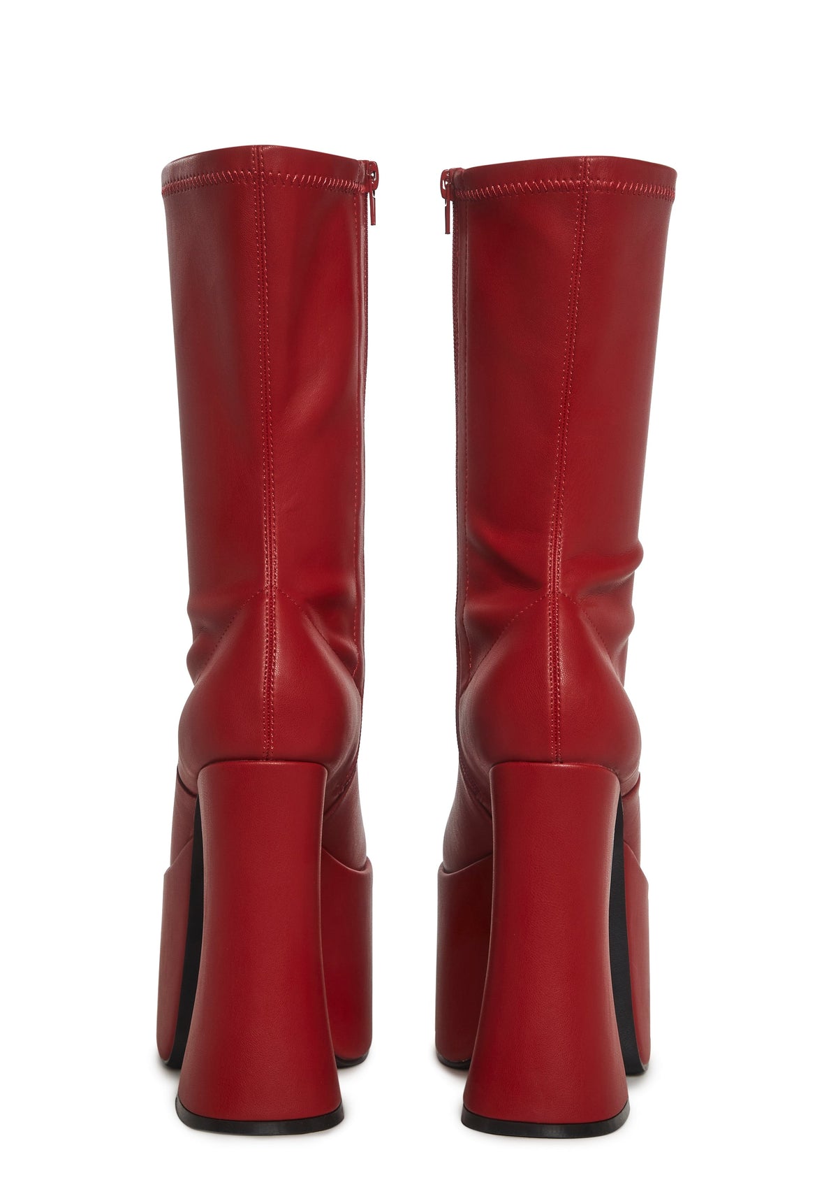 Retro Party Stretch Boots - Red