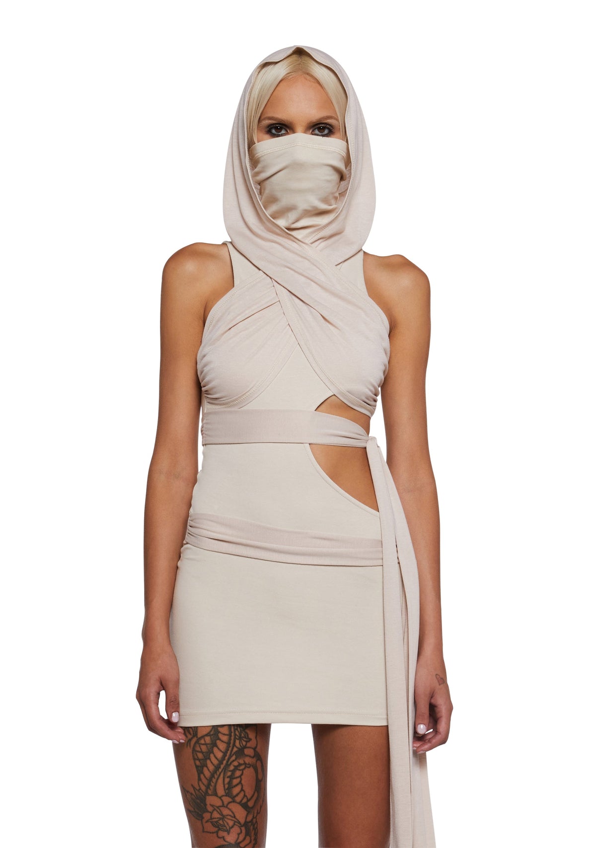 Signal Cut Out Wrap Mini Dress