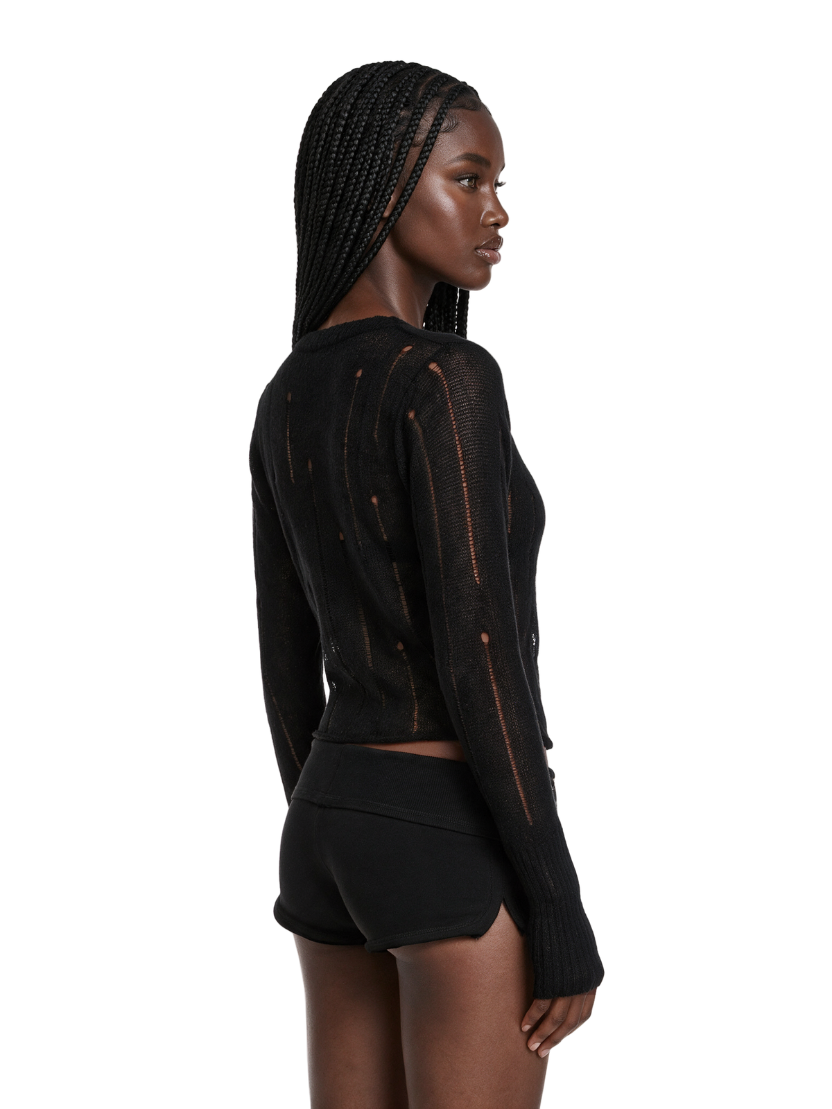 Remix Distressed Pull Over Sweater