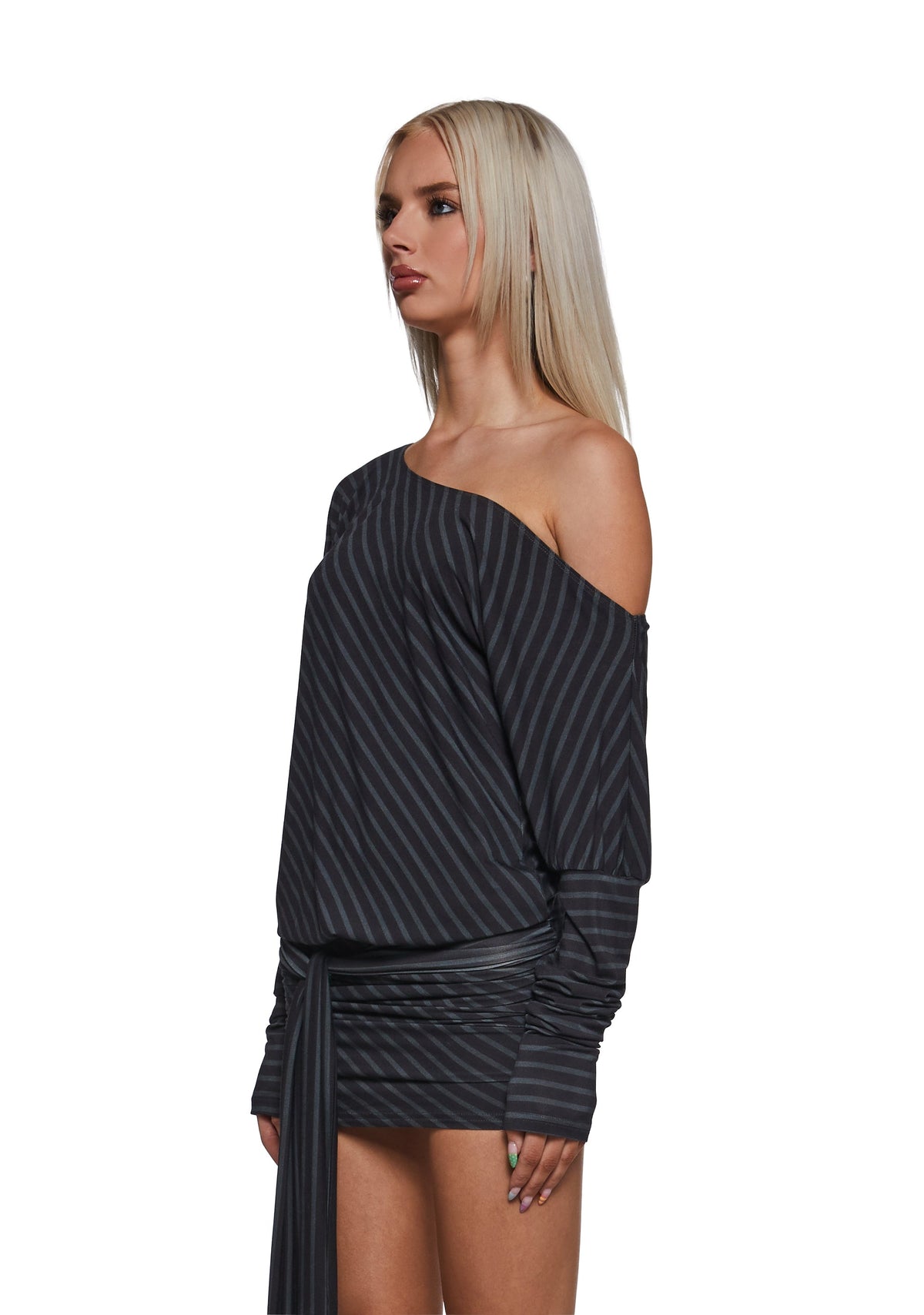 Flirt Hard Off The Shoulder Mini Dress