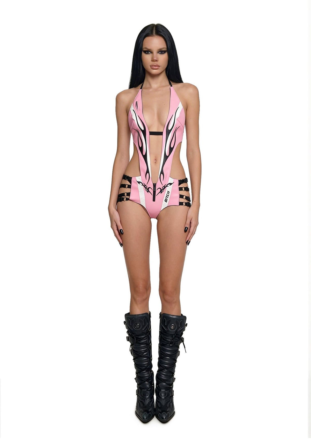 Racing Backless Body - Pink