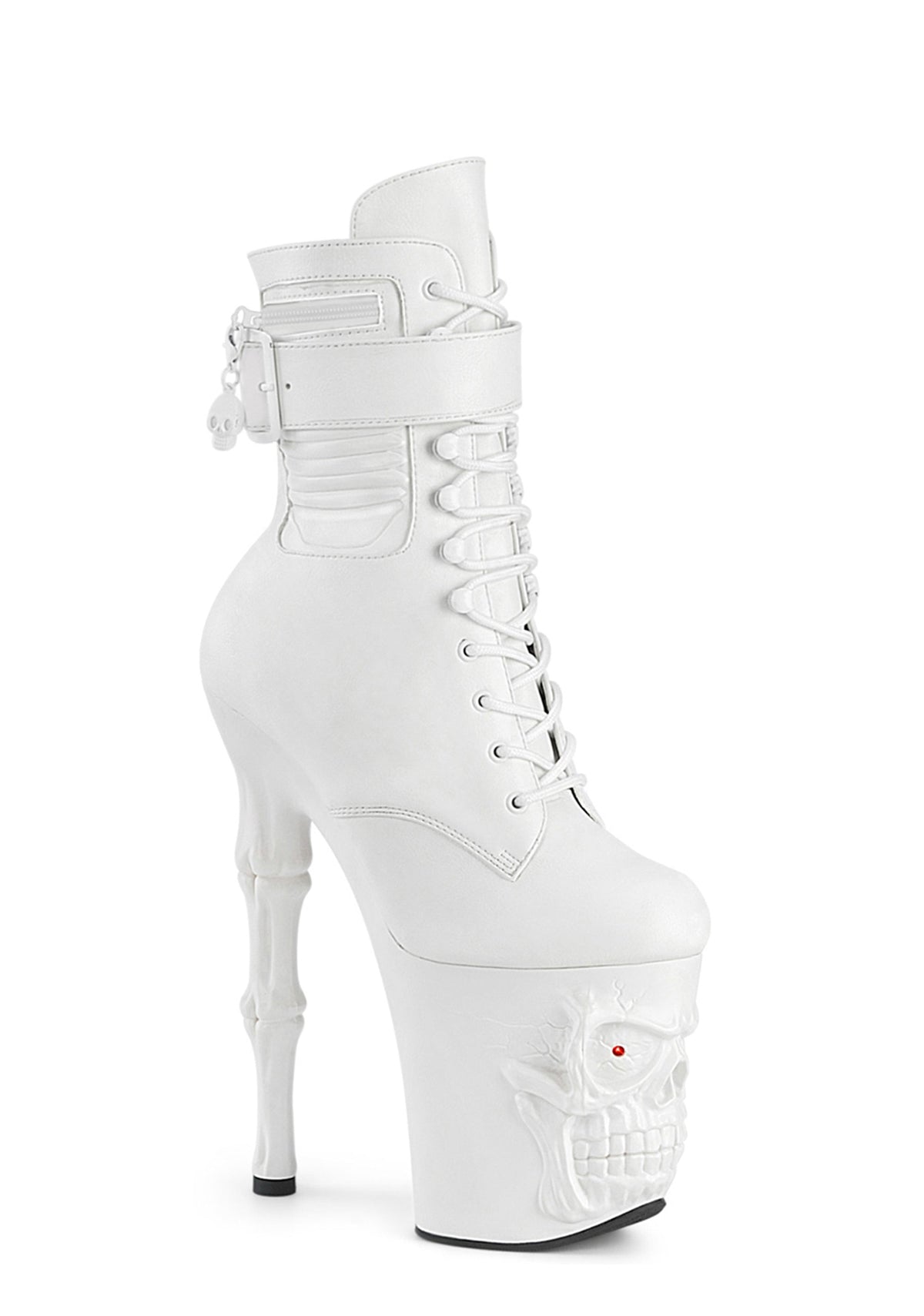 Rapture-1020STR-LT Platform LED Ankle Boots-White