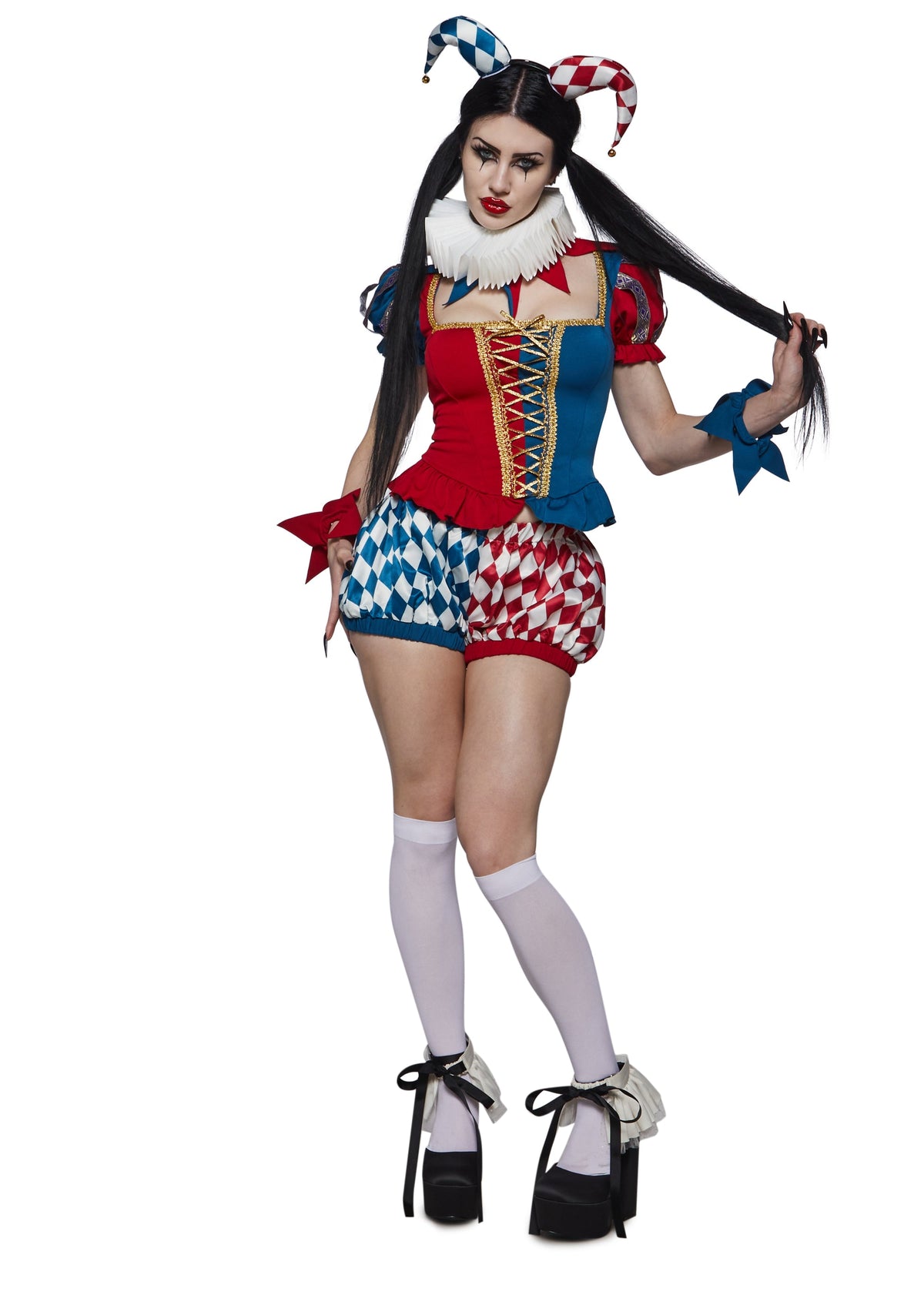 Harlequin Jester Corset Costume