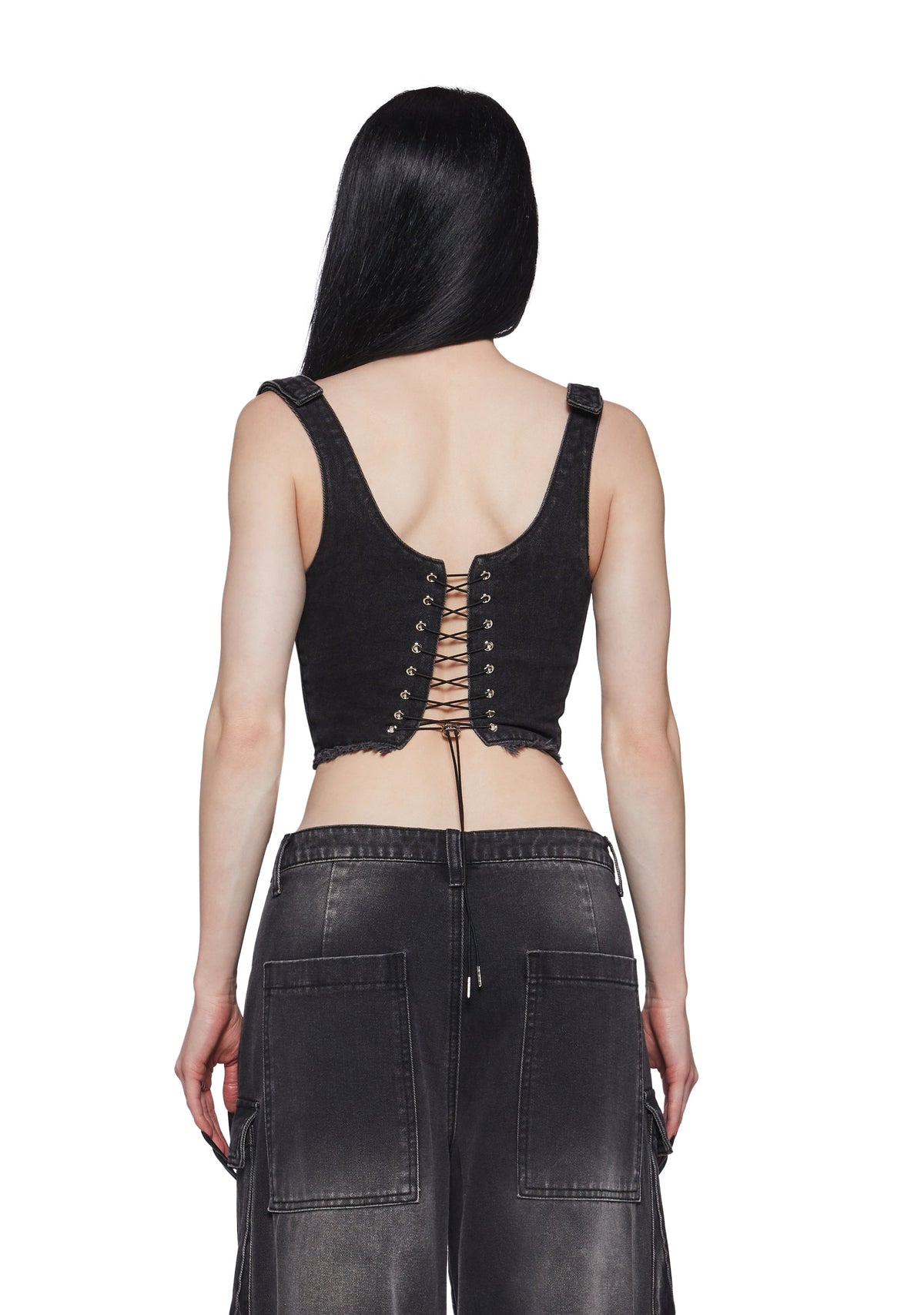 XTC Denim Corset - Black