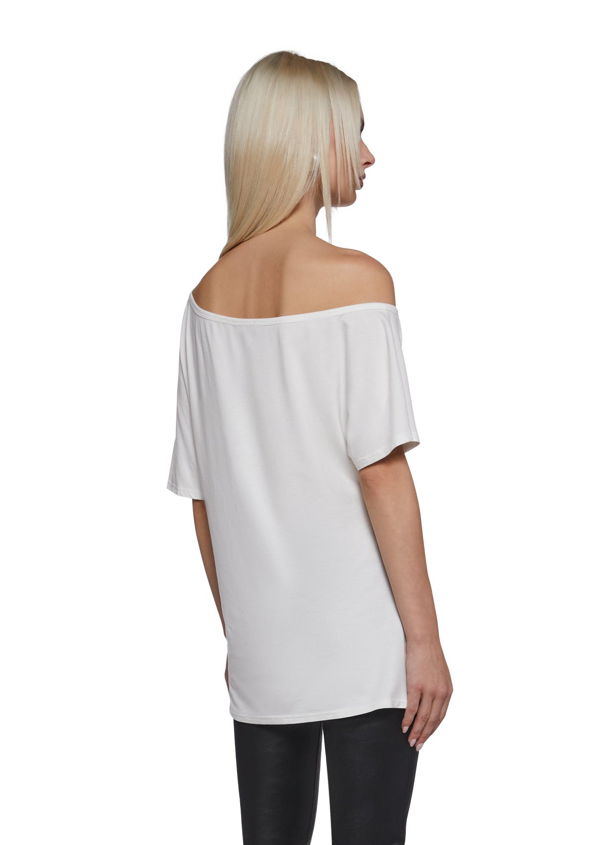 Flirting Over Oversized Tee - White