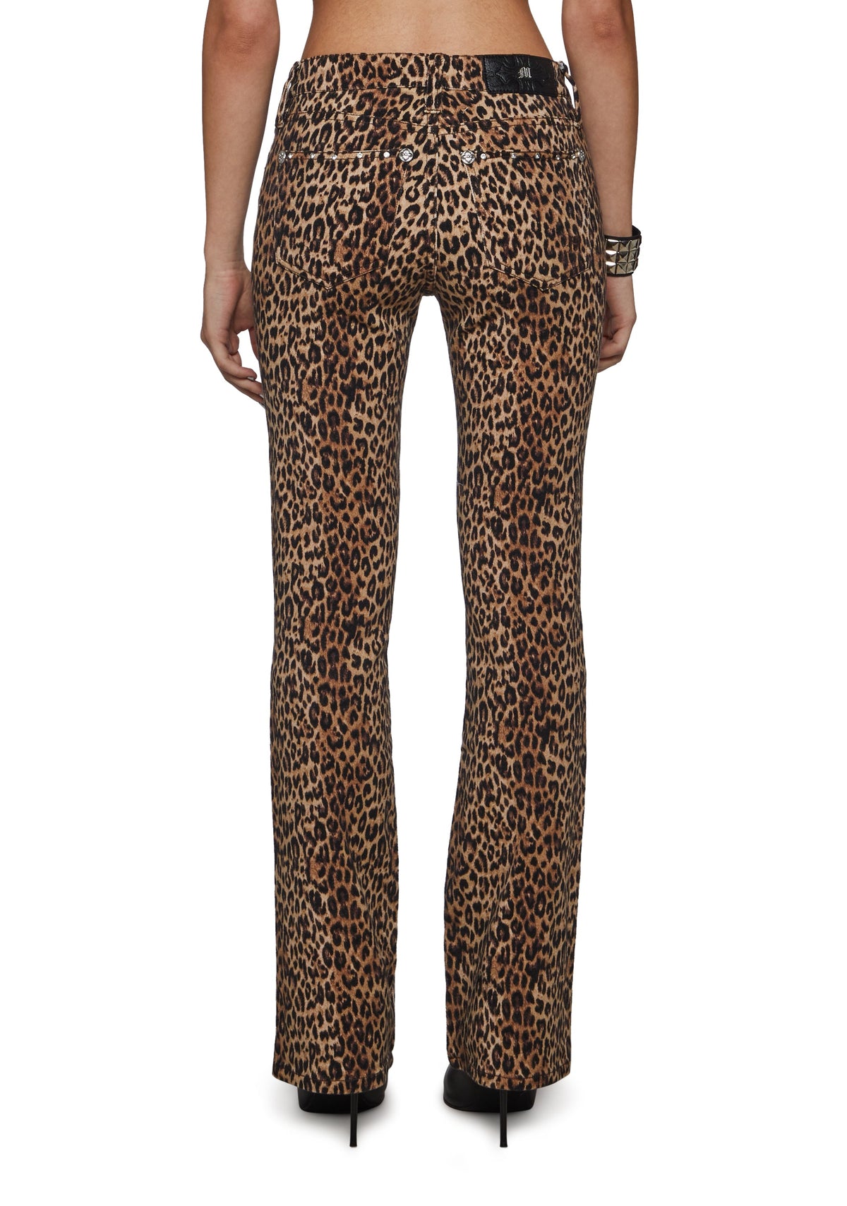 Zara Leopard Bootcut Jeans