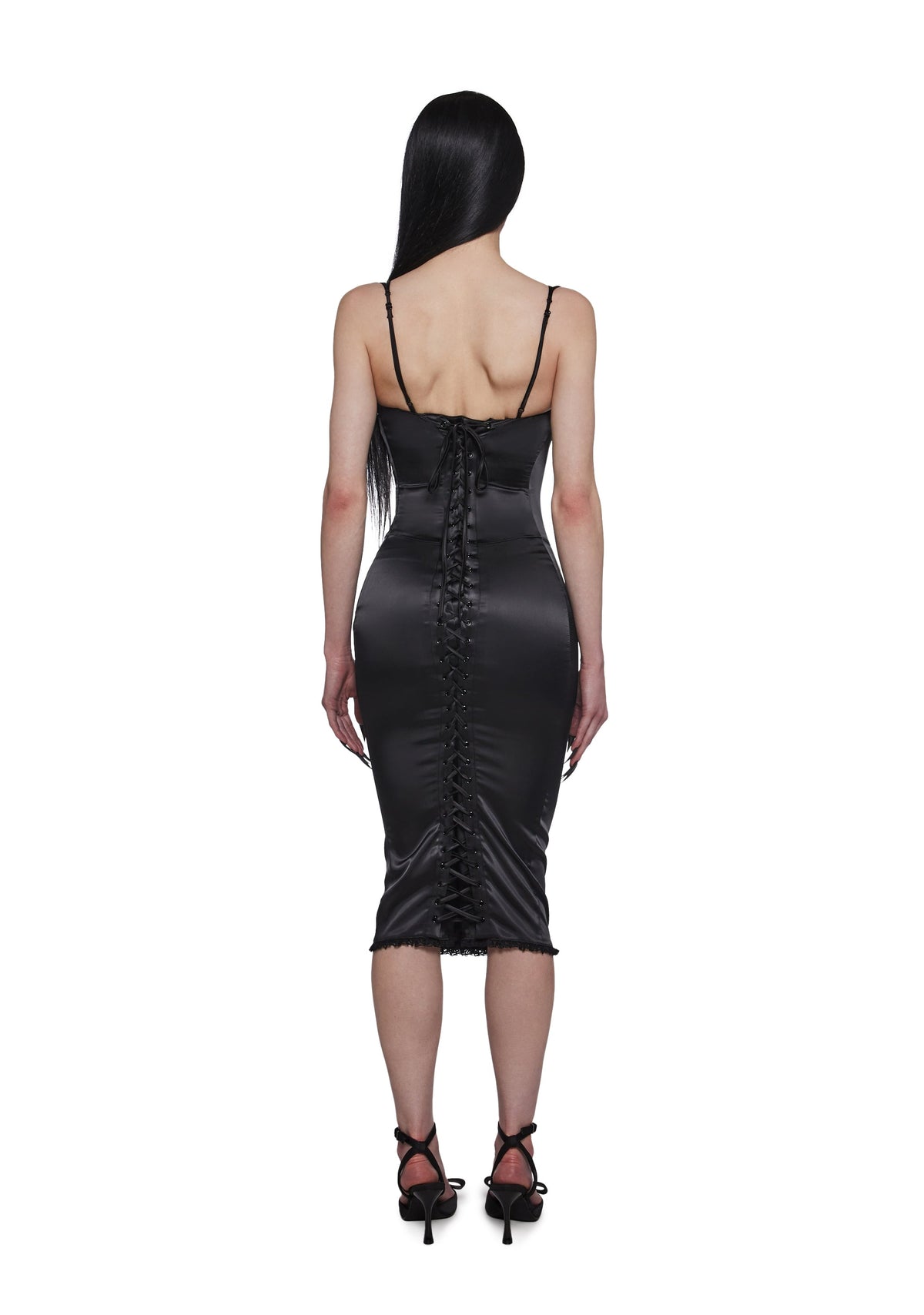 Loyal Maneater Midi Dress - Black