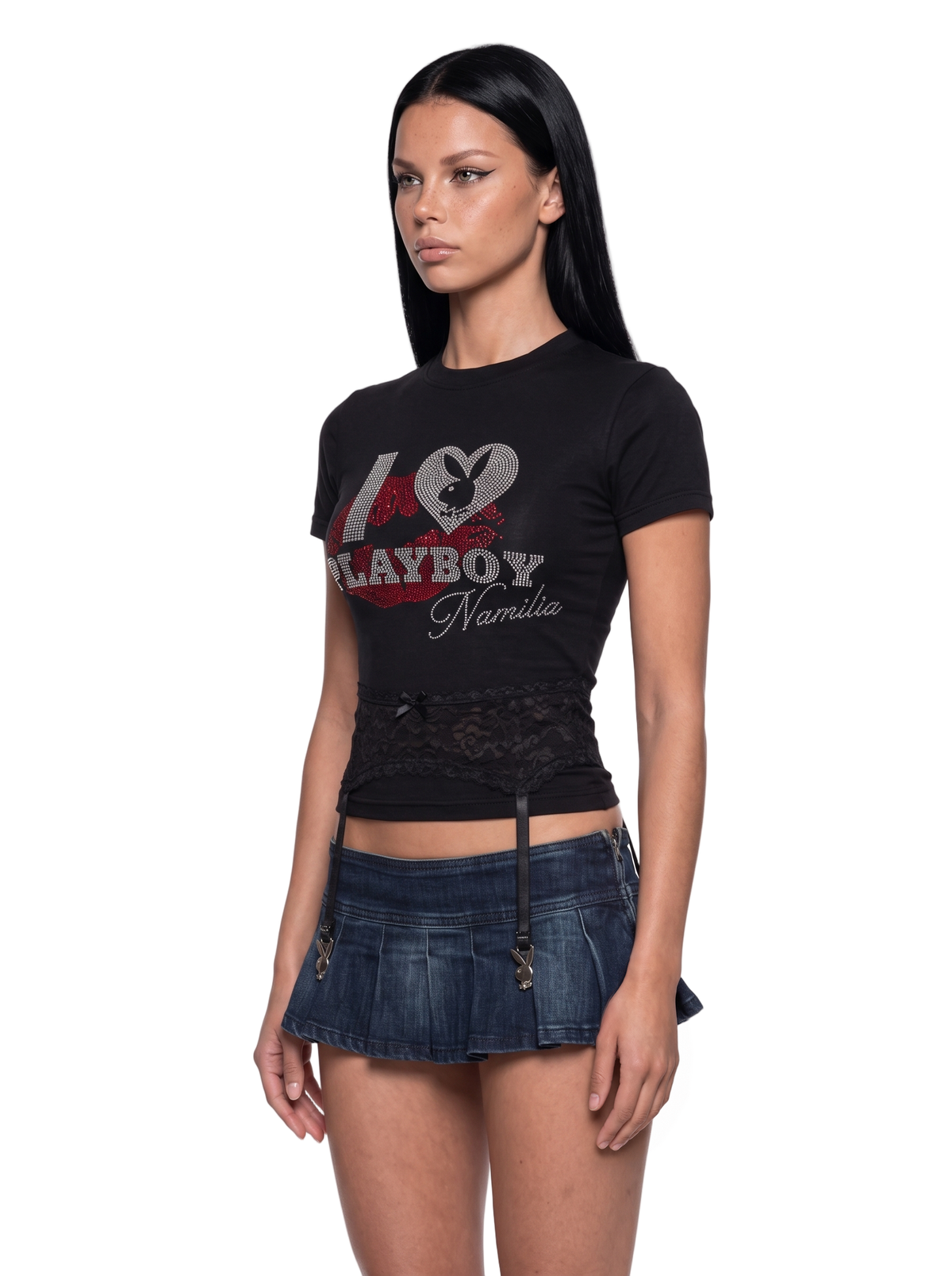Playboy Crystal Lingerie Tee