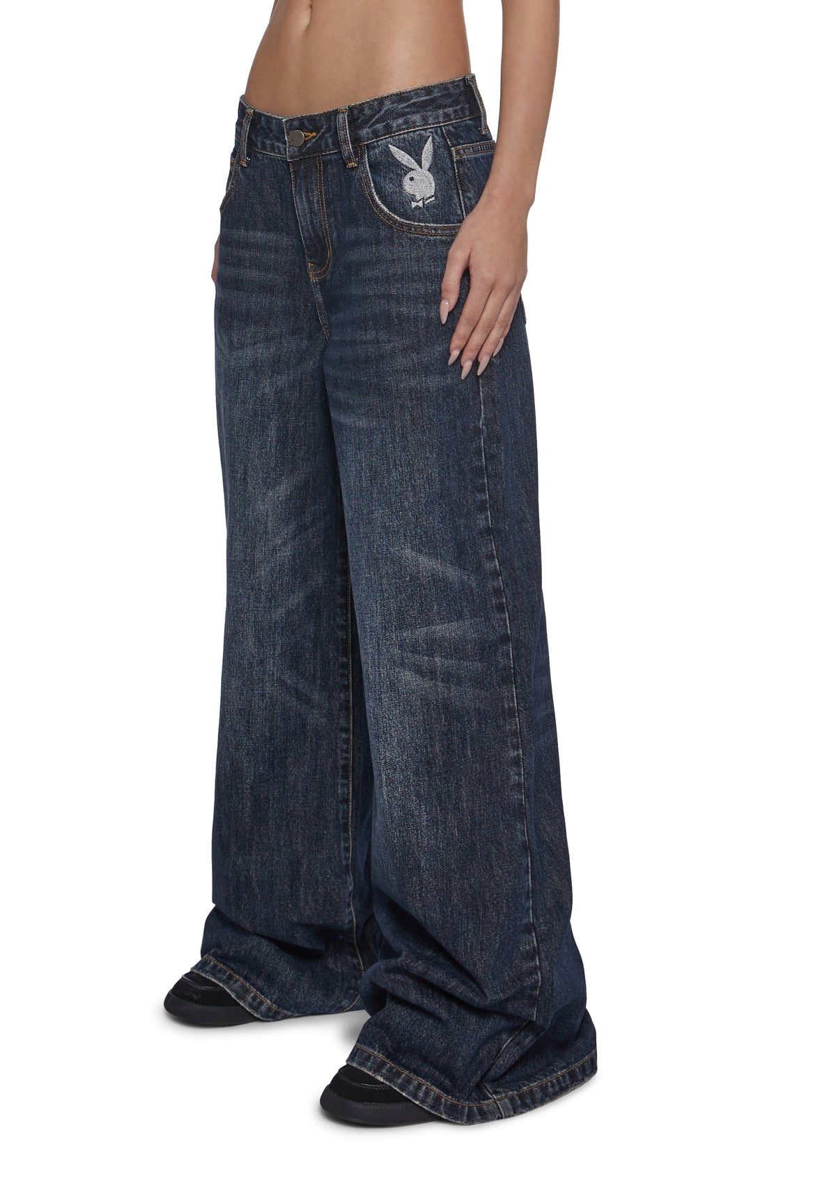 Sinful Attitude Wide Leg Jeans - Playboy