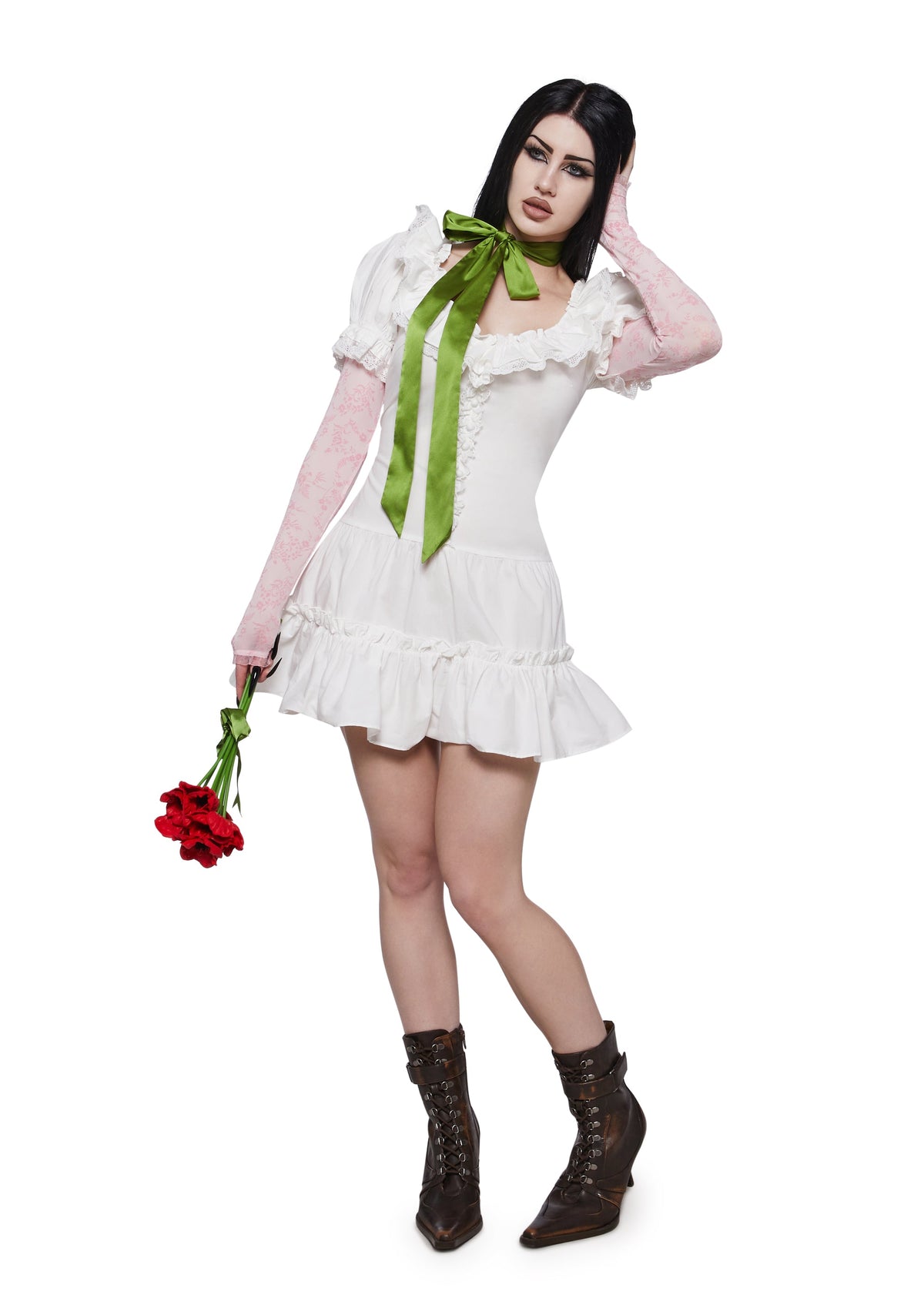 Girl with Green Ribbon Costume