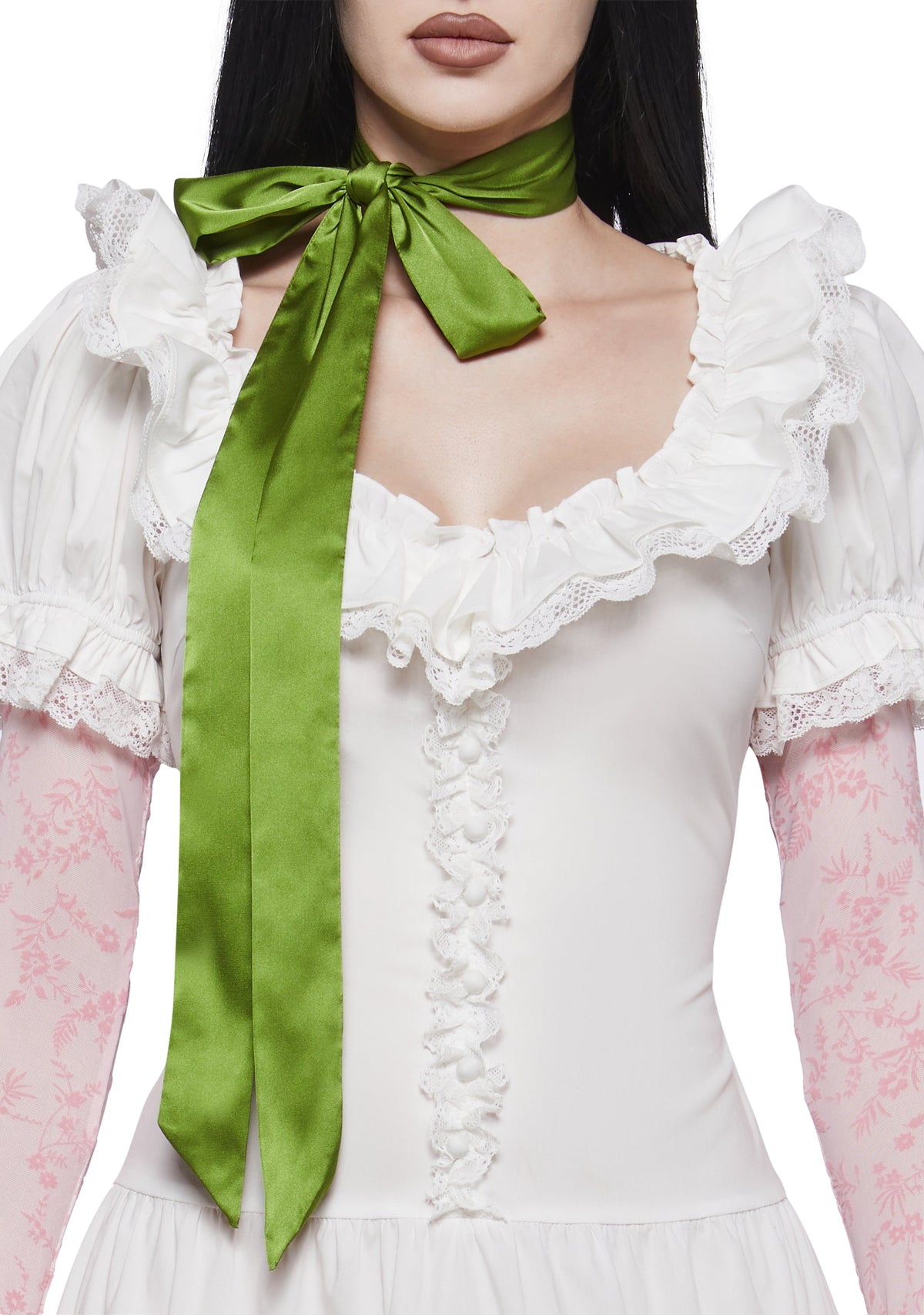 Girl with Green Ribbon Costume