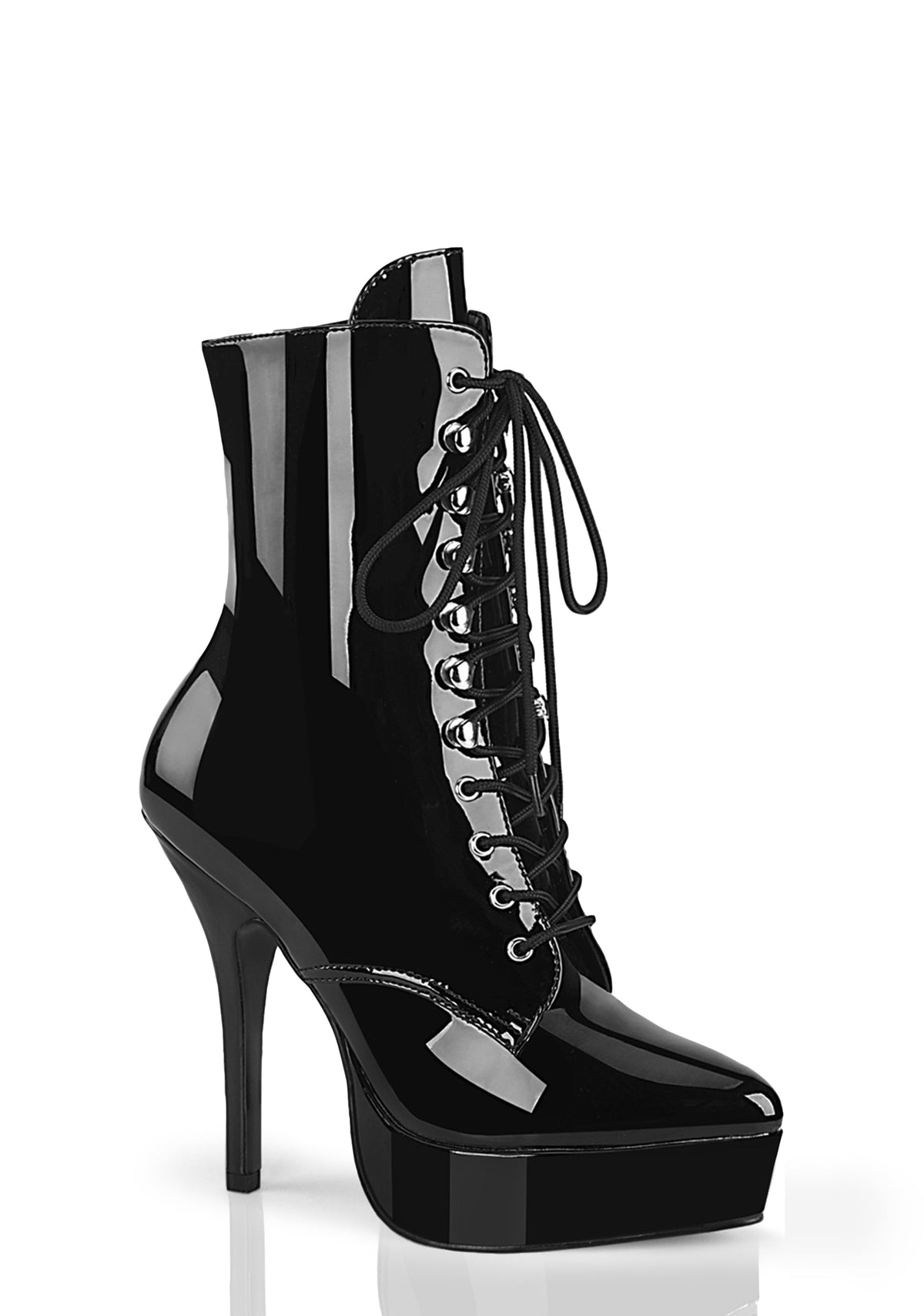 Indulge-1020 Platform Ankle Boots-Black
