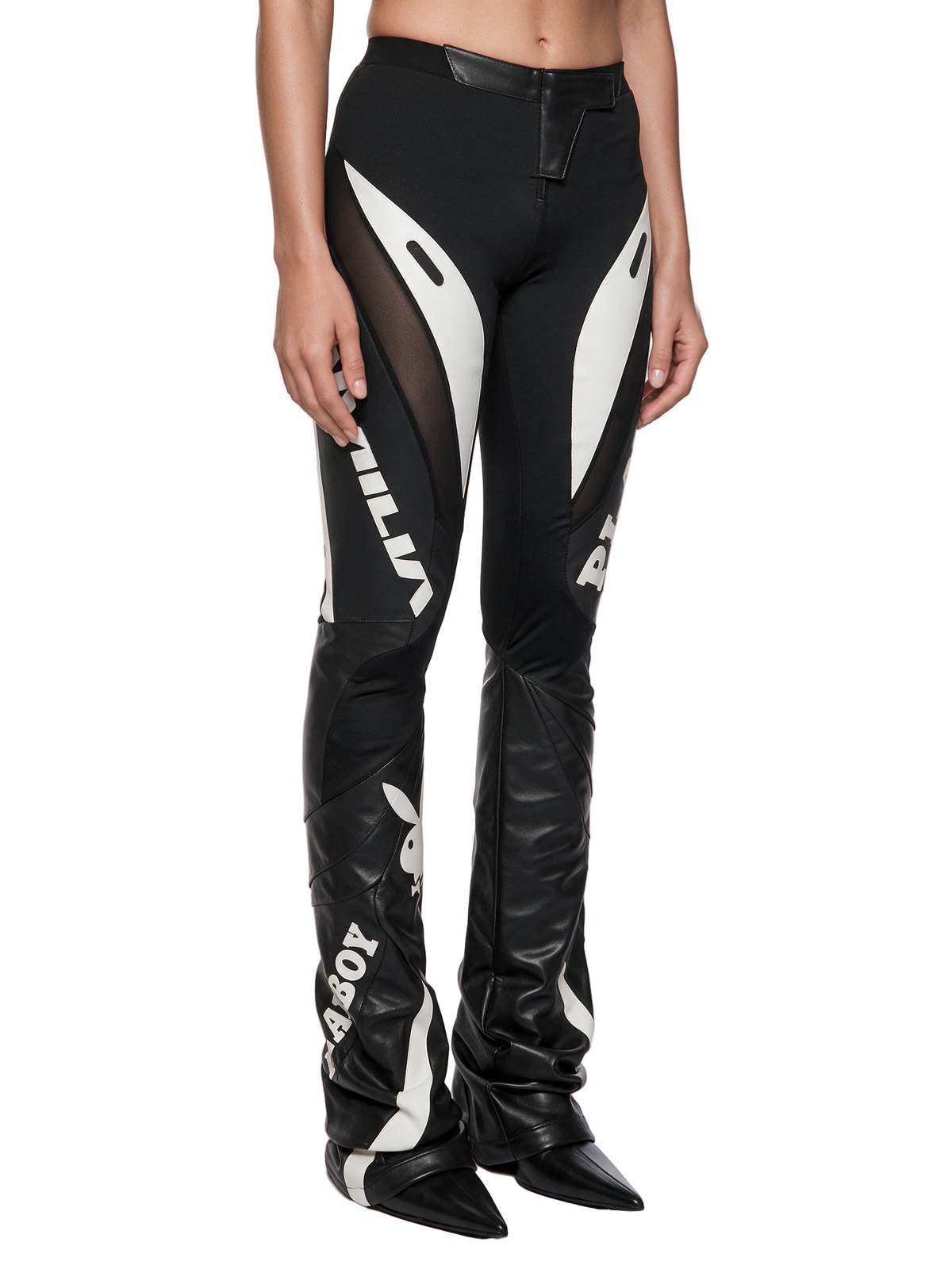 Playboy Moto Mesh Pants - Black