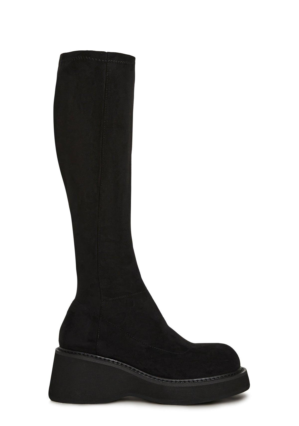 Cece Suede Knee High Stretch Platform Boots