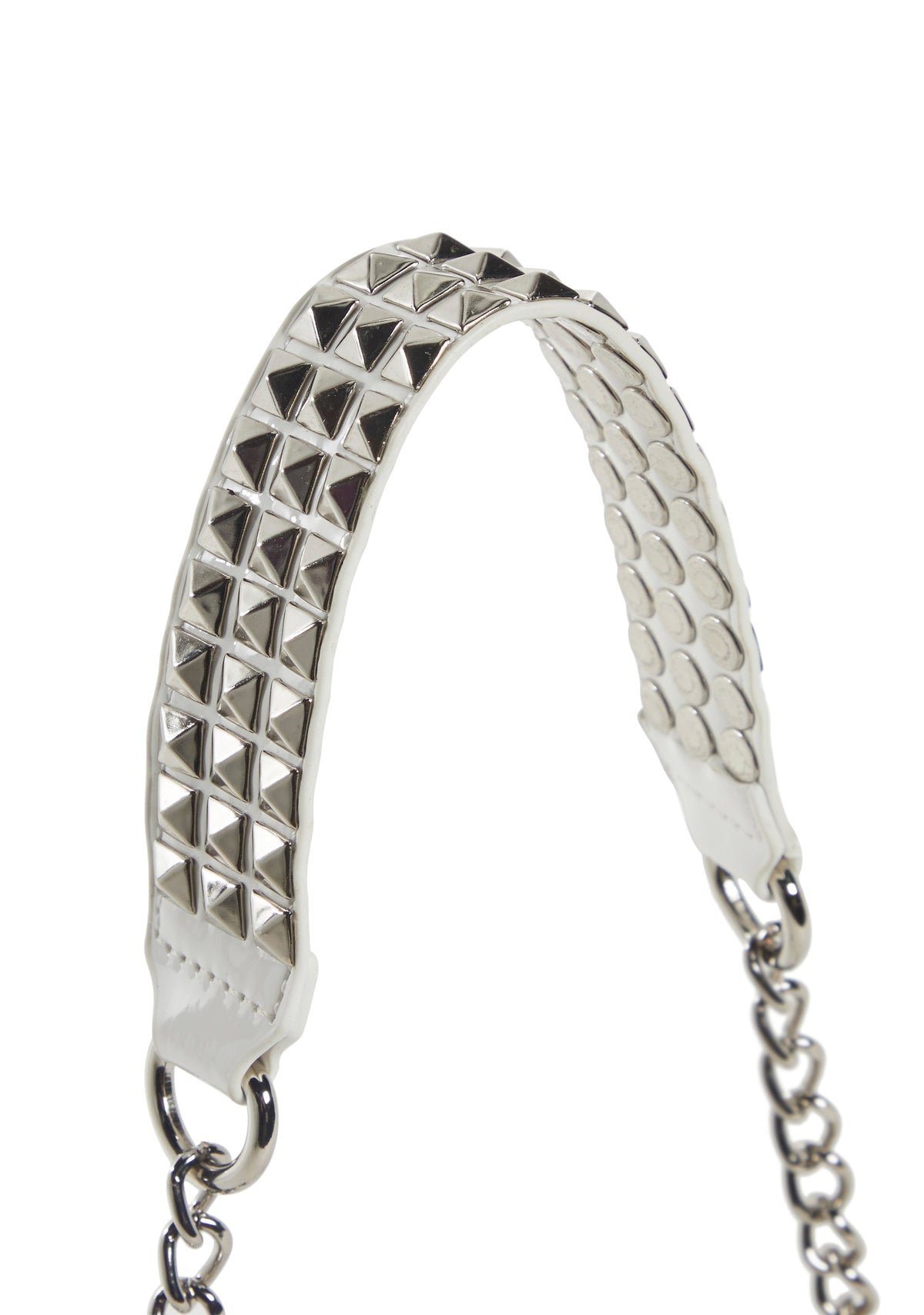 Ciska Brass Knuckle Shoulder Bag - White