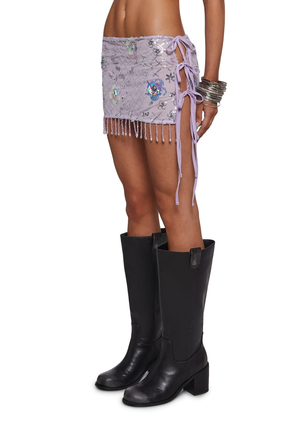 Fluorescent Eden Mini Skirt - Purple