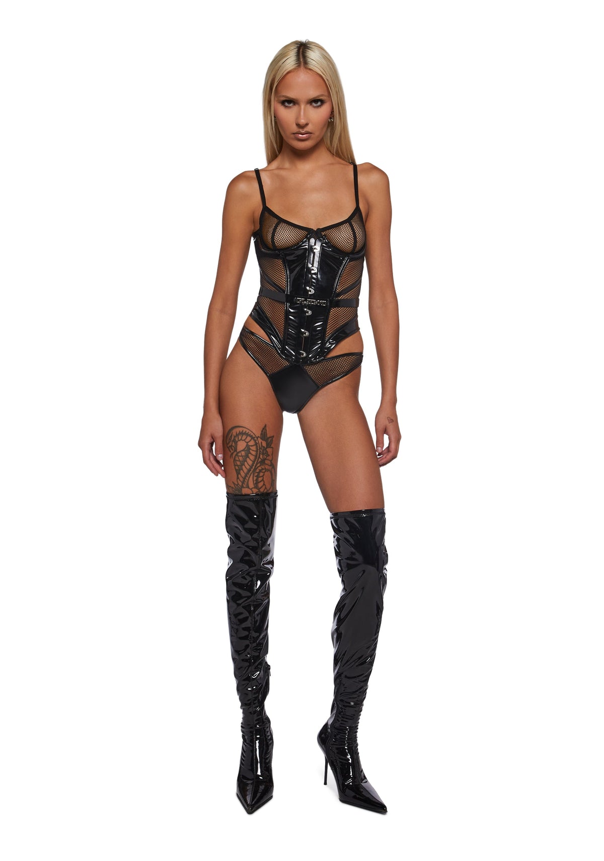 Playboy Blackout Fetish 2-Piece Set