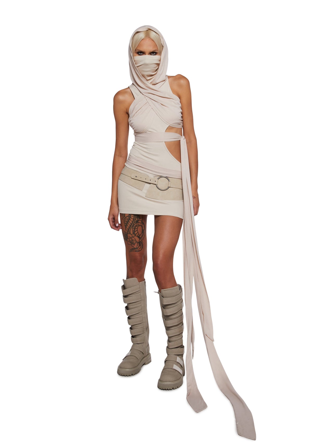 Signal Cut Out Wrap Mini Dress