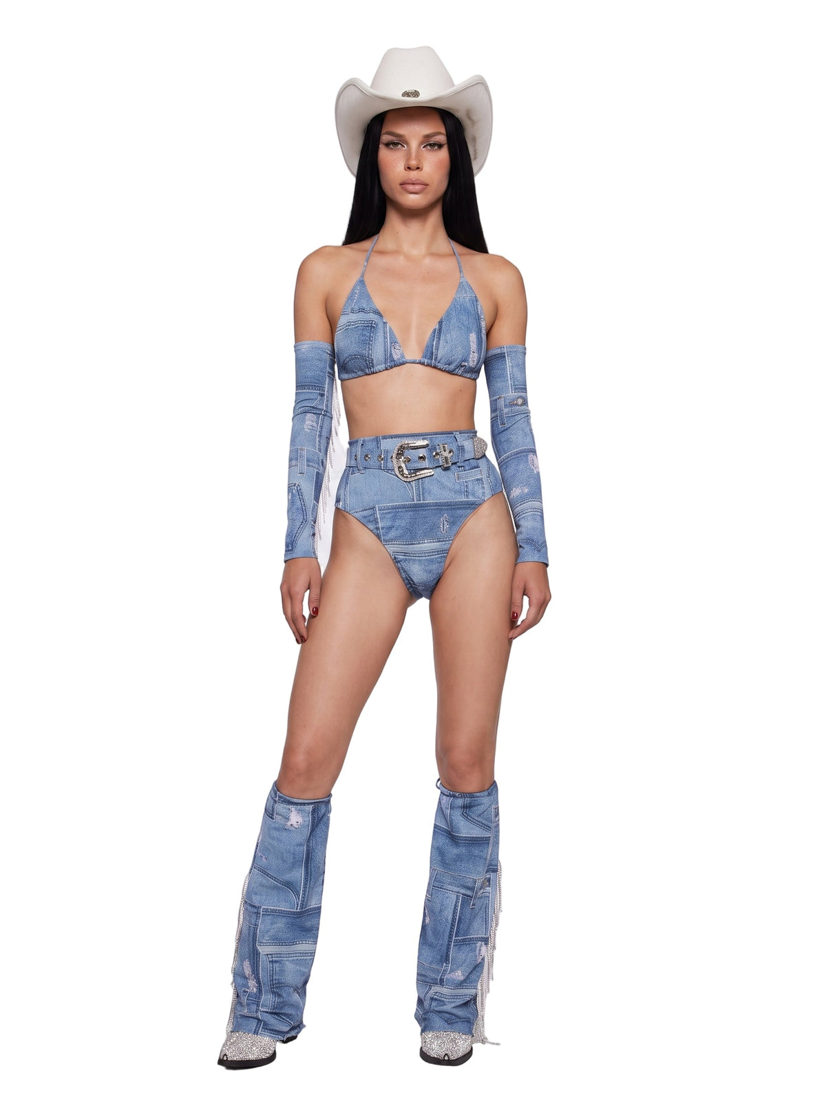 Denim Wrangler Cowgirl Costume