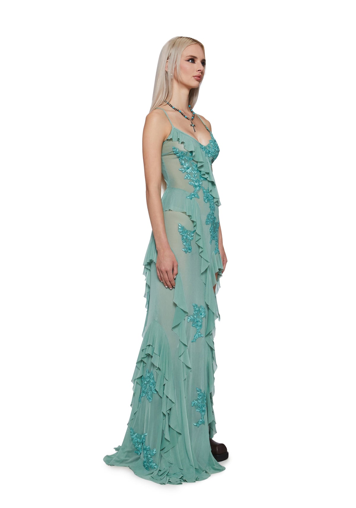Rebel Mon Amour Maxi Dress - Aqua