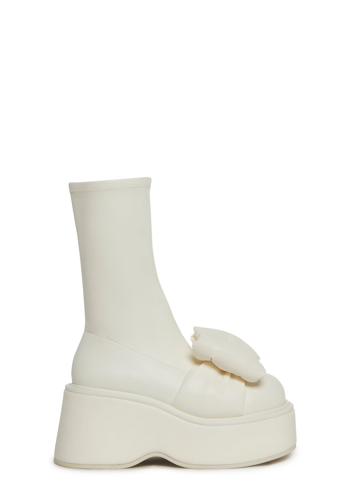 Make It Mine Bow Booties - White