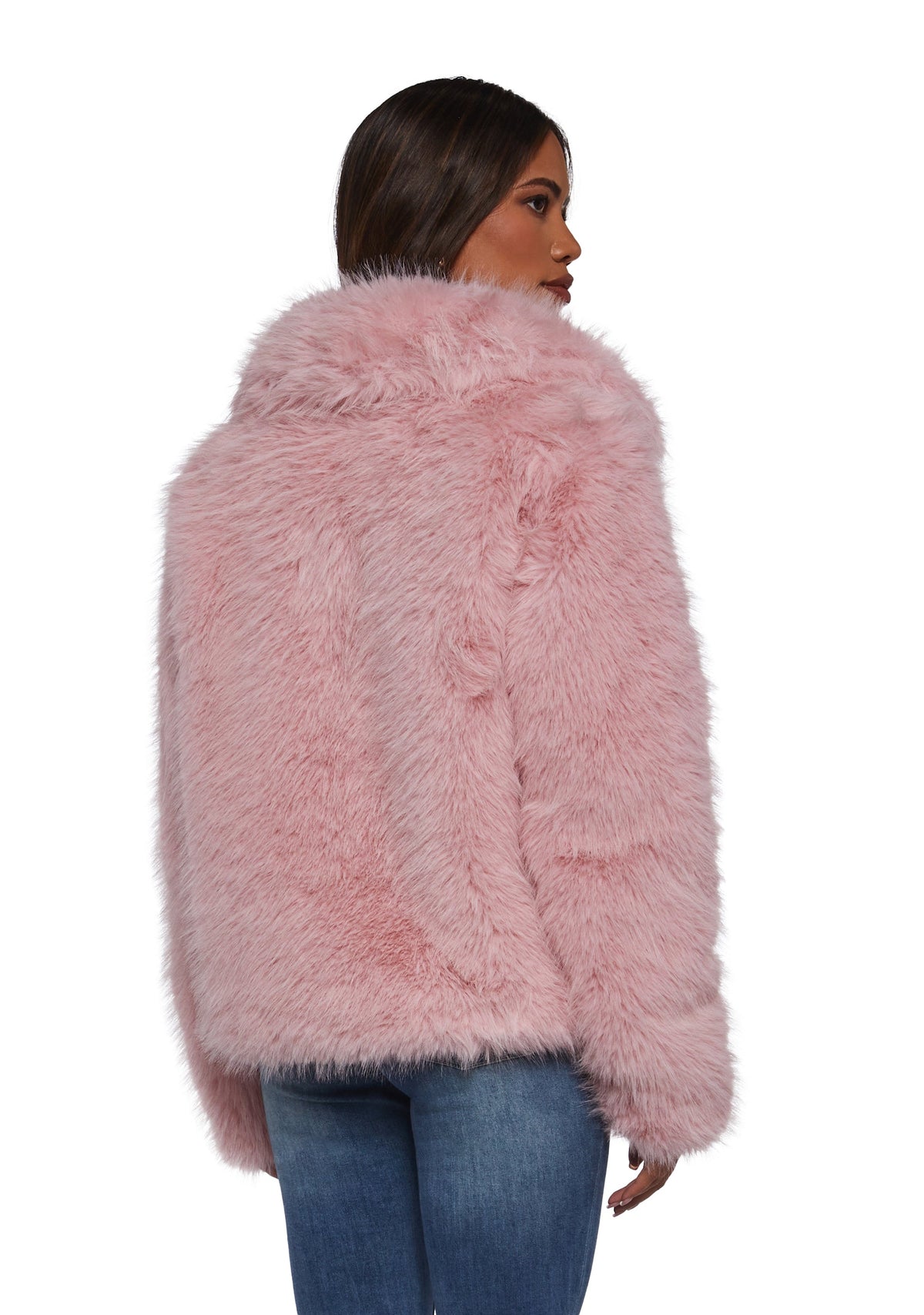 Melora Faux Fur Coat - Pink