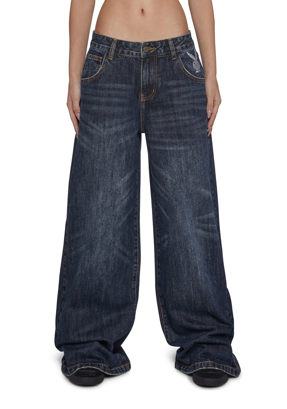 Sinful Attitude Wide Leg Jeans - Playboy