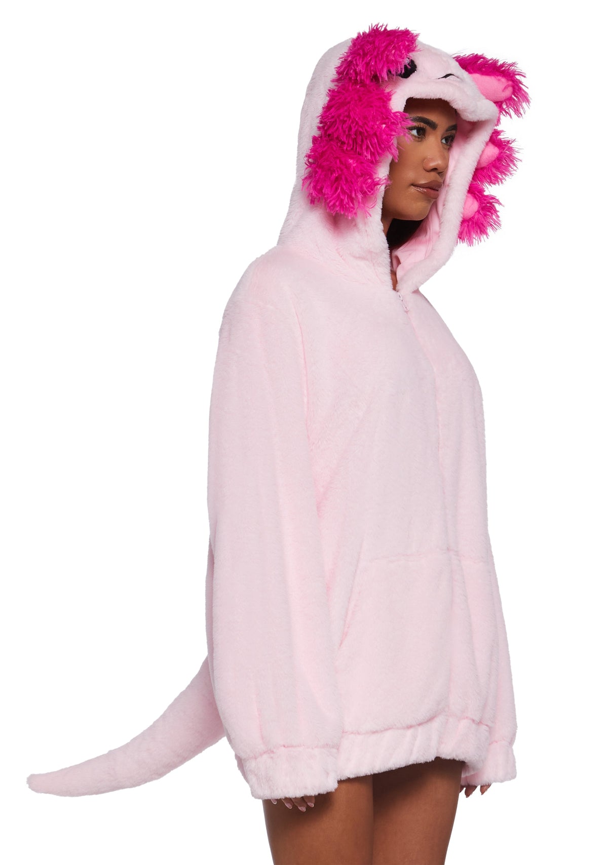 Axolotl Faux Fur Hoodie
