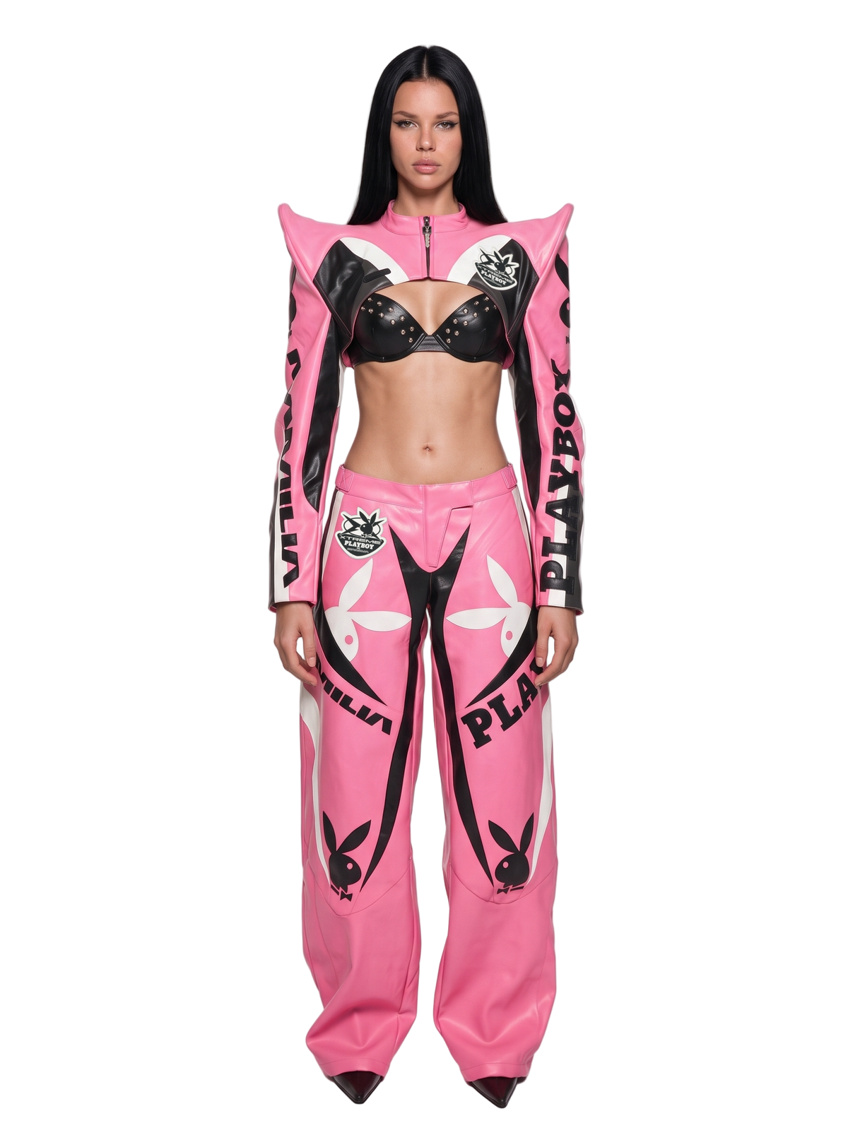 Playboy Spike Shoulder Bolero - Pink