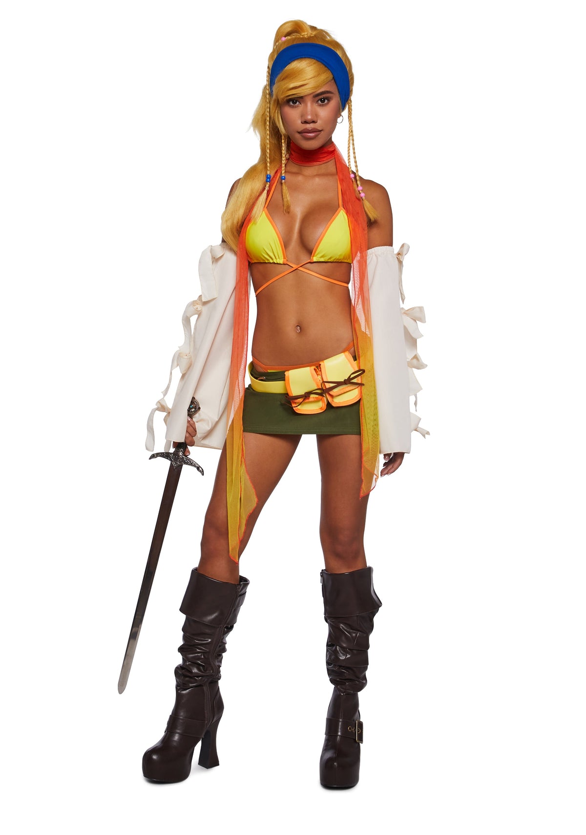 RPG Fantasy Thief Costume and Wig Set