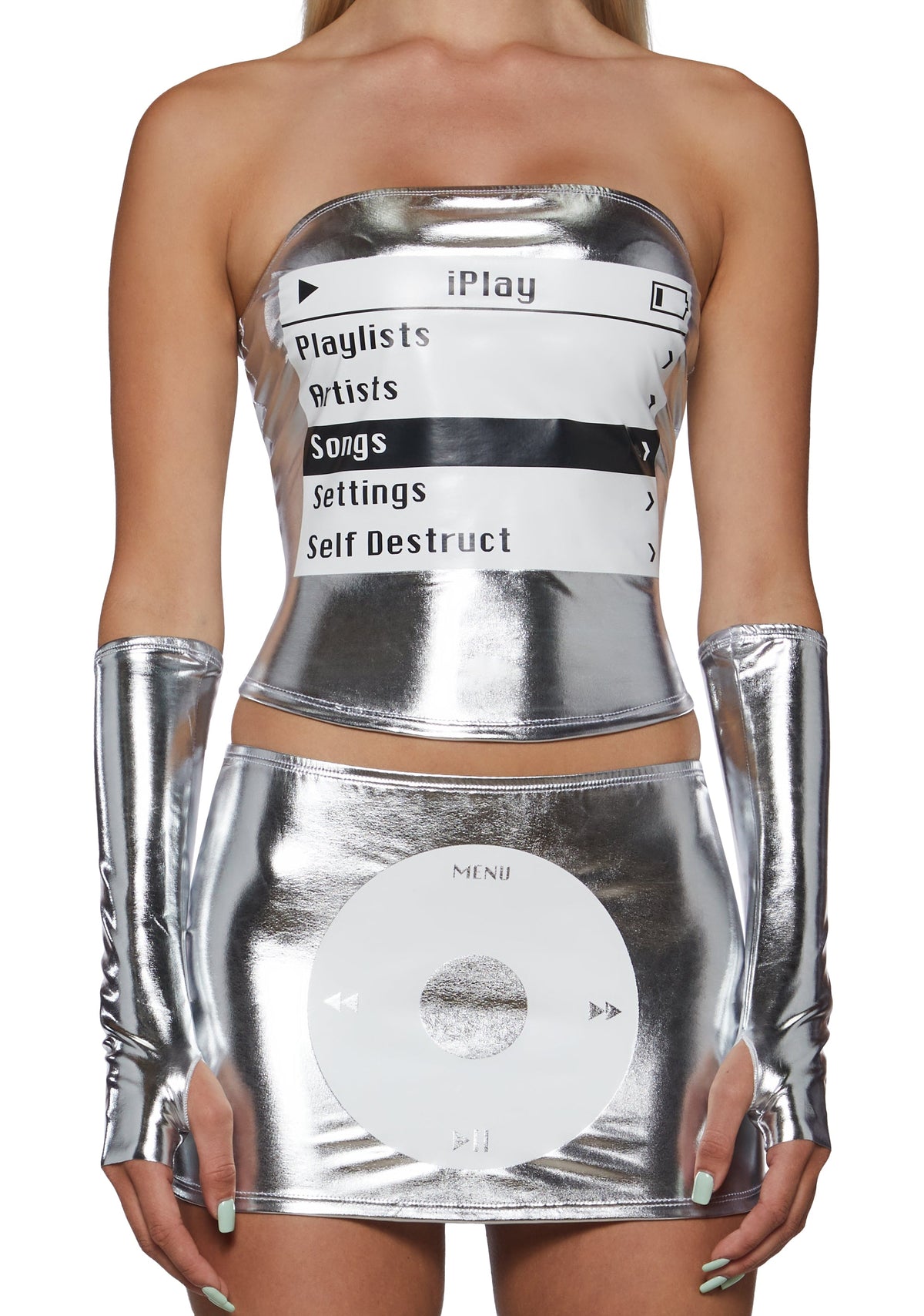 Y2K MP3 Player Costume - Silver