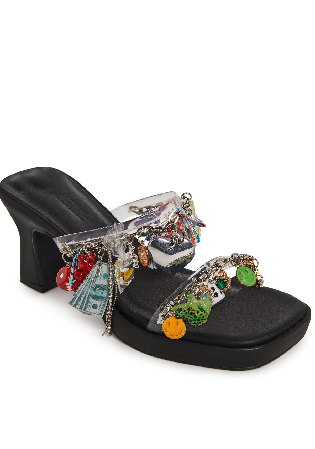 Charms and Cheer Sandals - Black