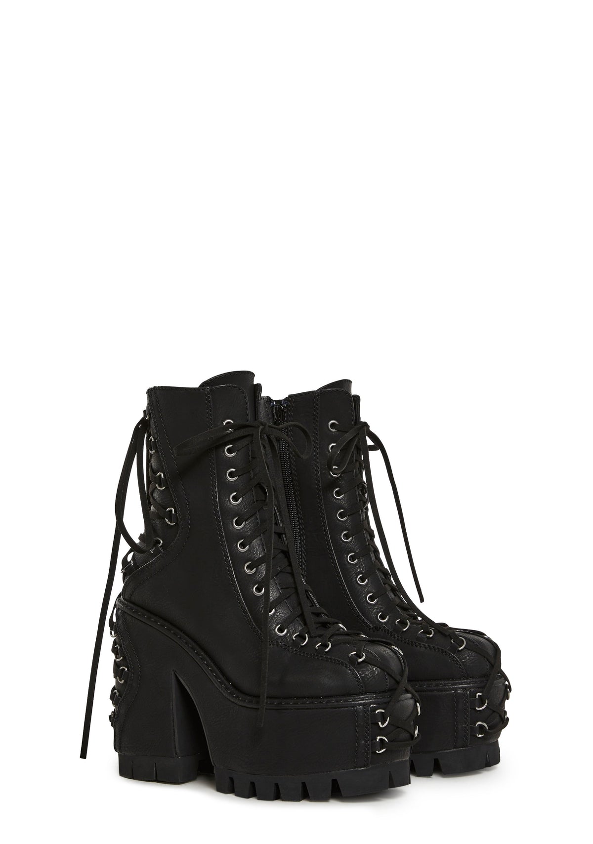 Woodland Lucid Dream Corset Boots - Black