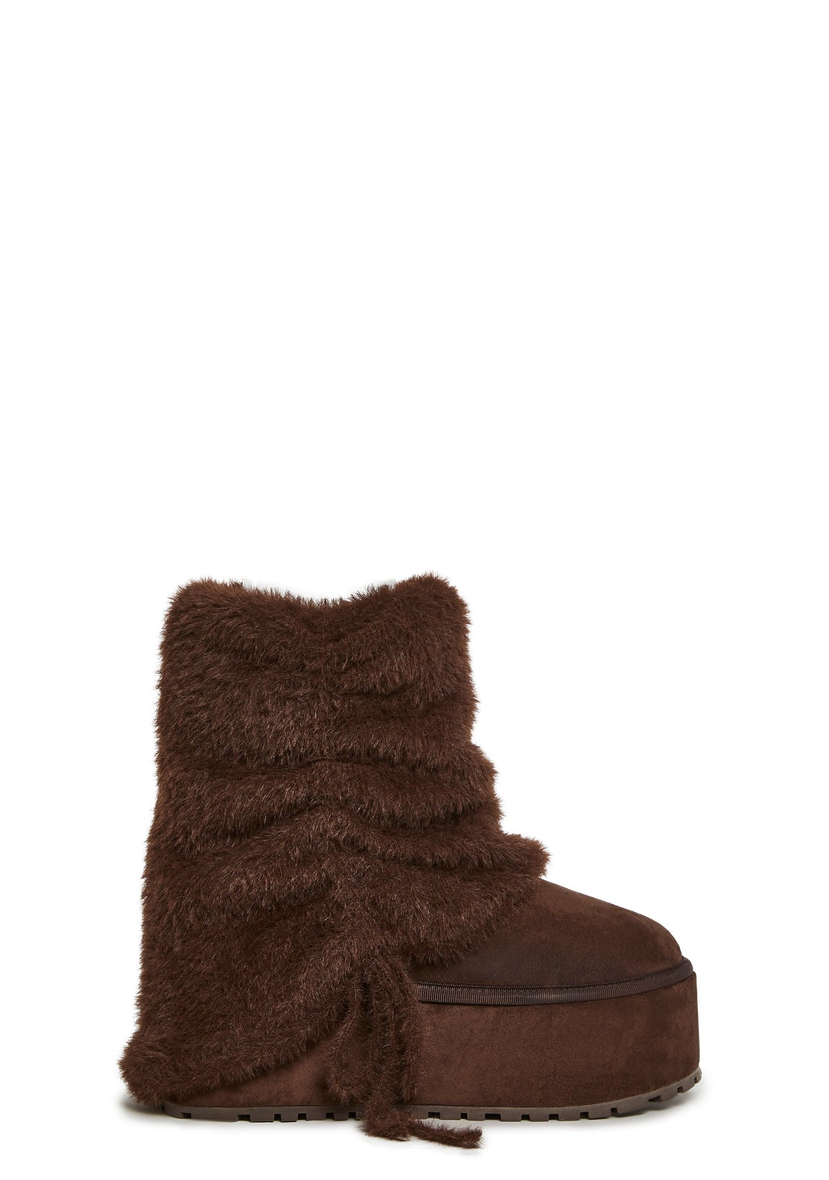 Snuggle Sesh Platform Booties - Brown